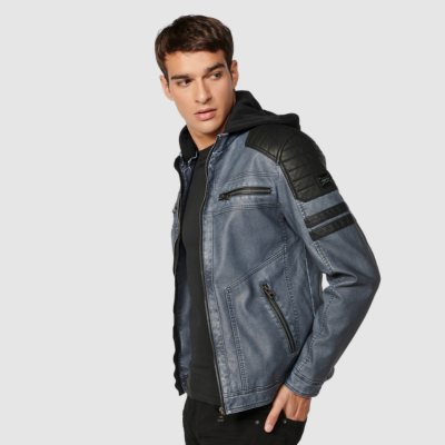 Koroshi Chaqueta acolchada cuello alto con capucha color Rojo para Hombre