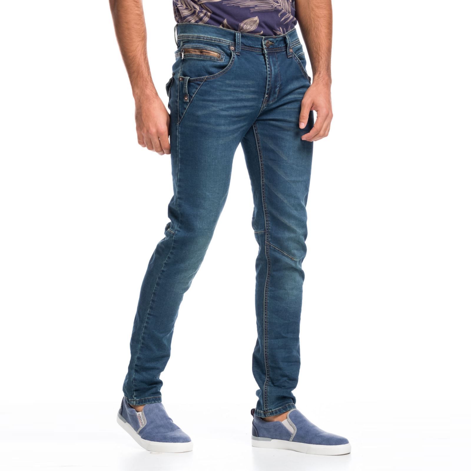 Pantalón slim denim costuras 2