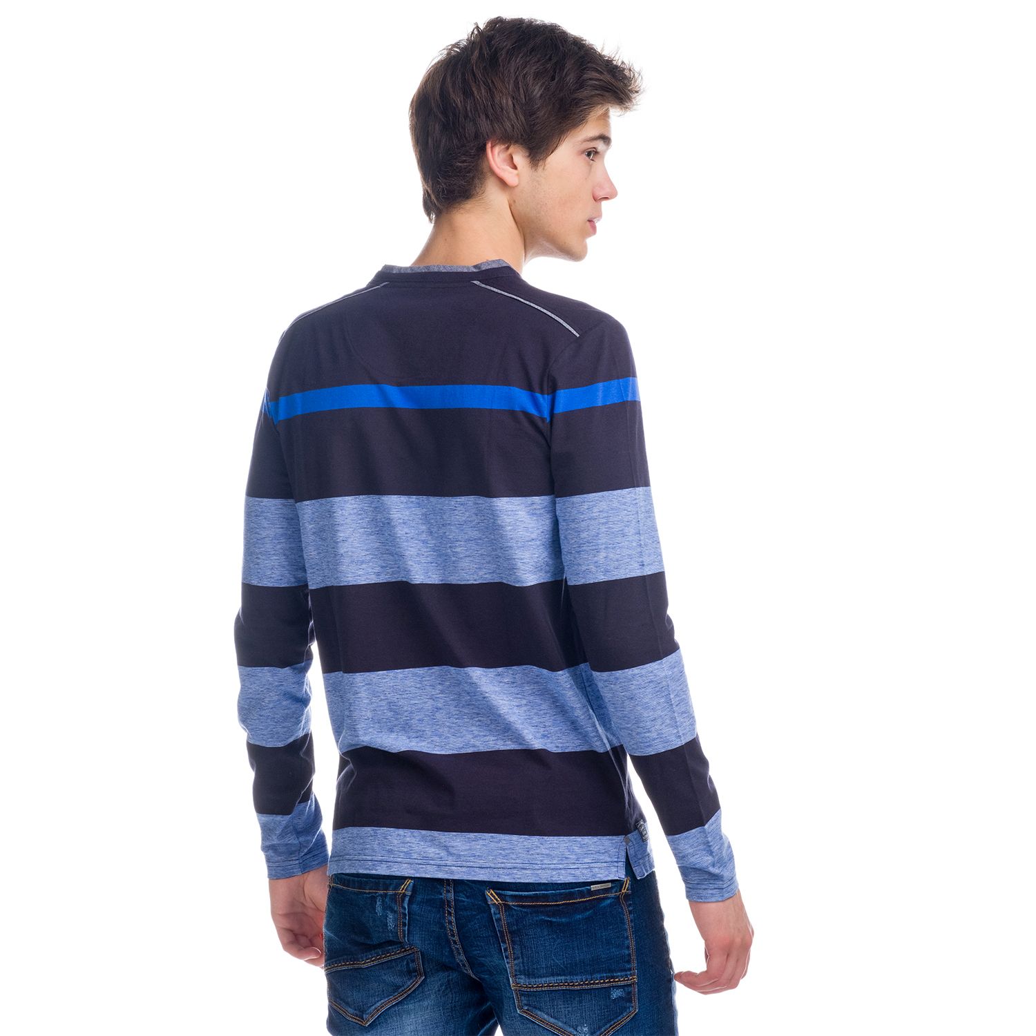 Camiseta rayas combinadas y bolsillos 2