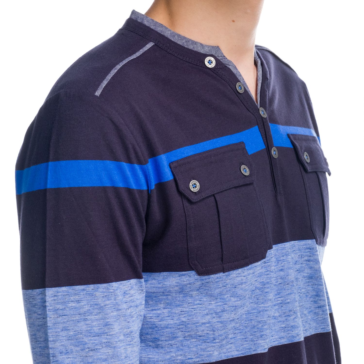 Camiseta rayas combinadas y bolsillos 3