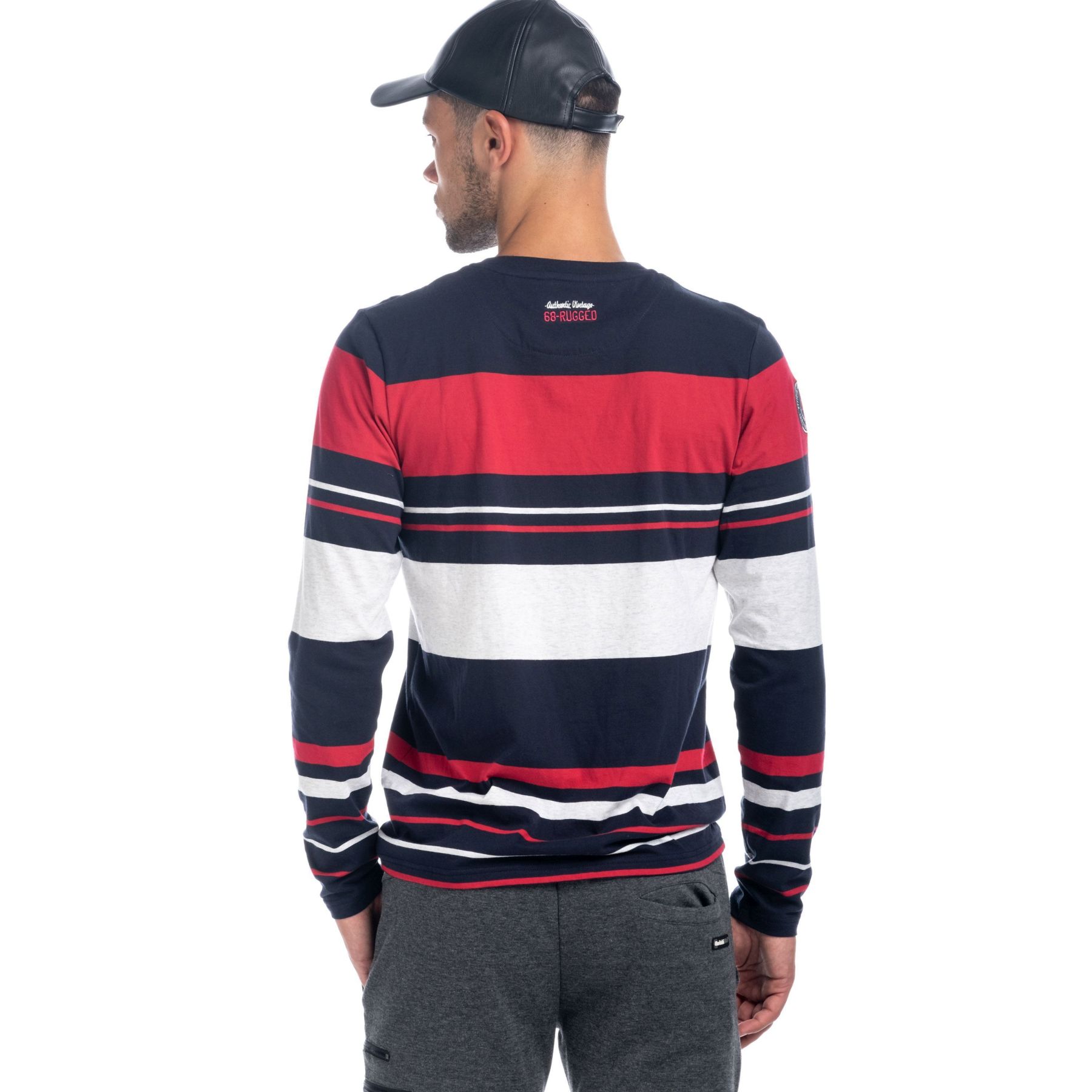 Camiseta de rayas con bolsillo 3