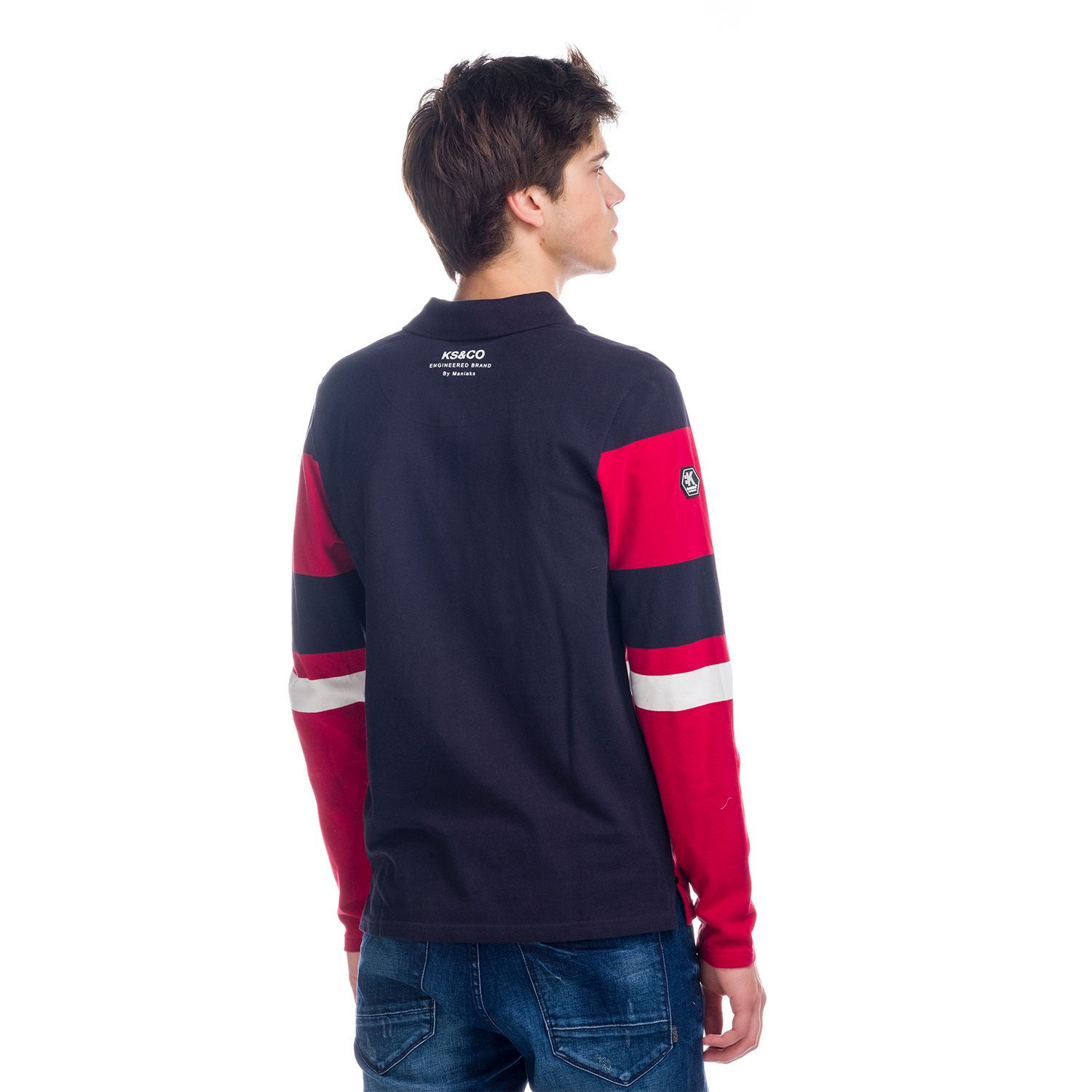 Polo rayas y letras manga larga 2