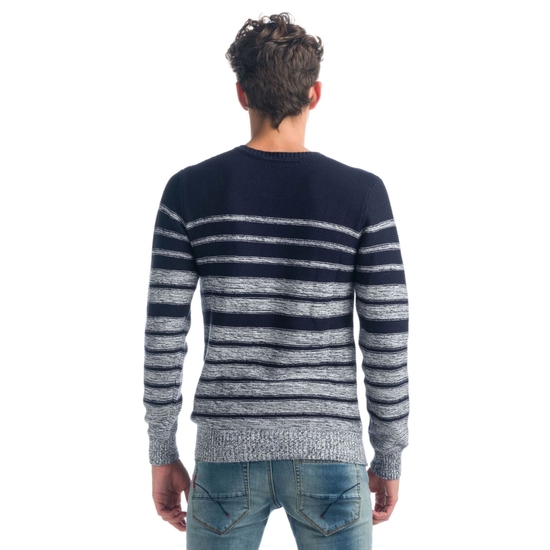 Jersey rayas de cuello redondo 2