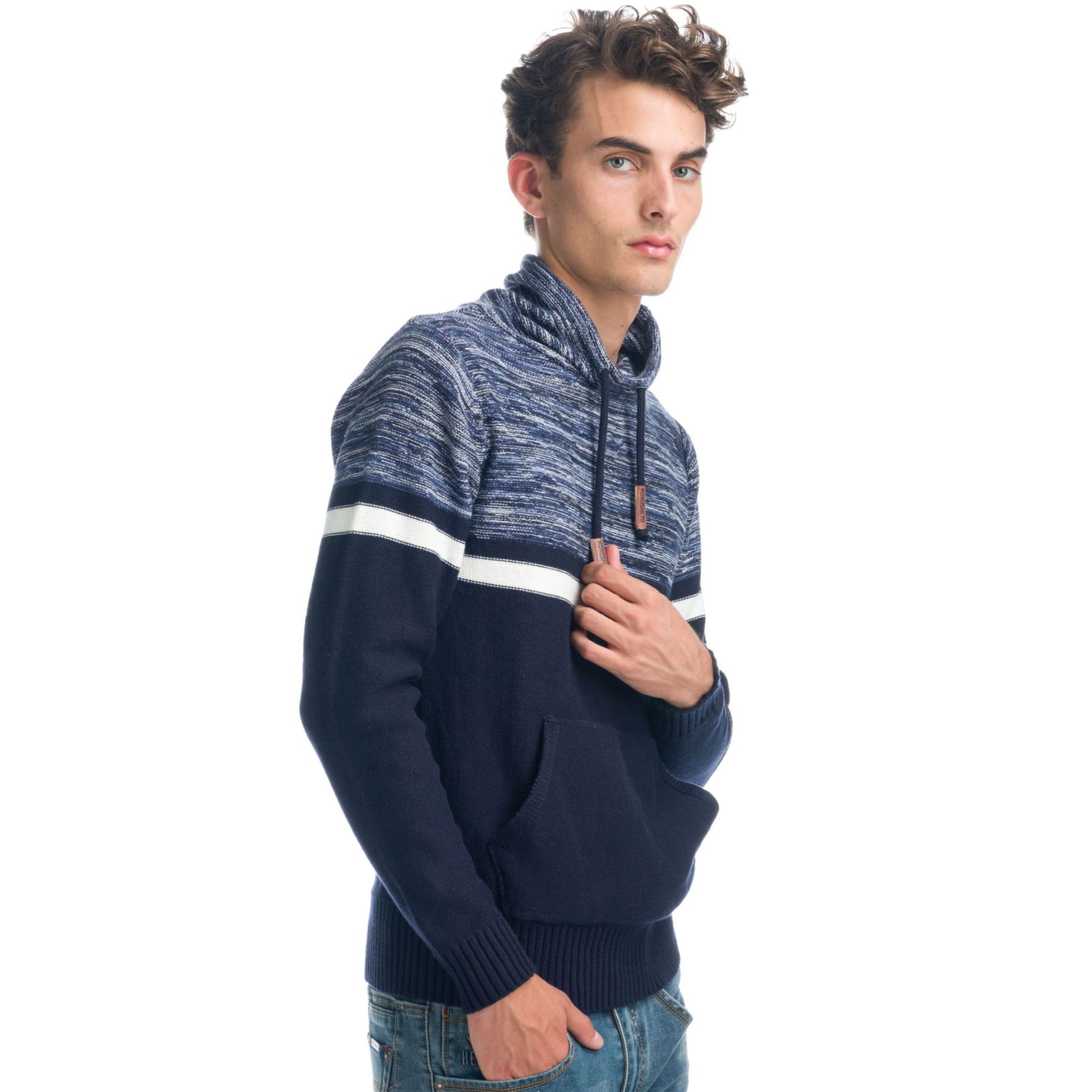 Jersey de efecto jaspeado y cuello alto 1