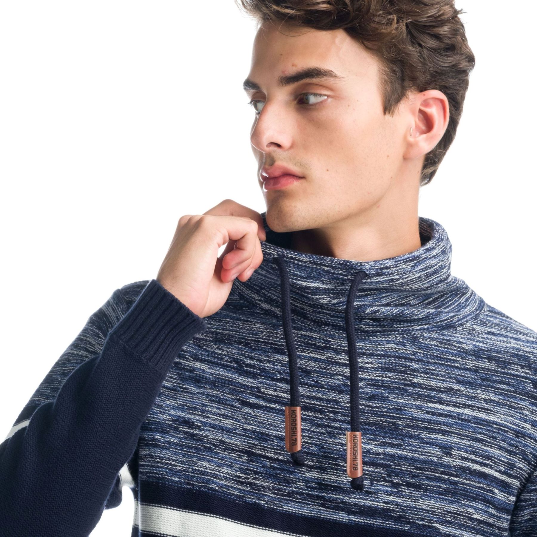 Jersey de efecto jaspeado y cuello alto 3