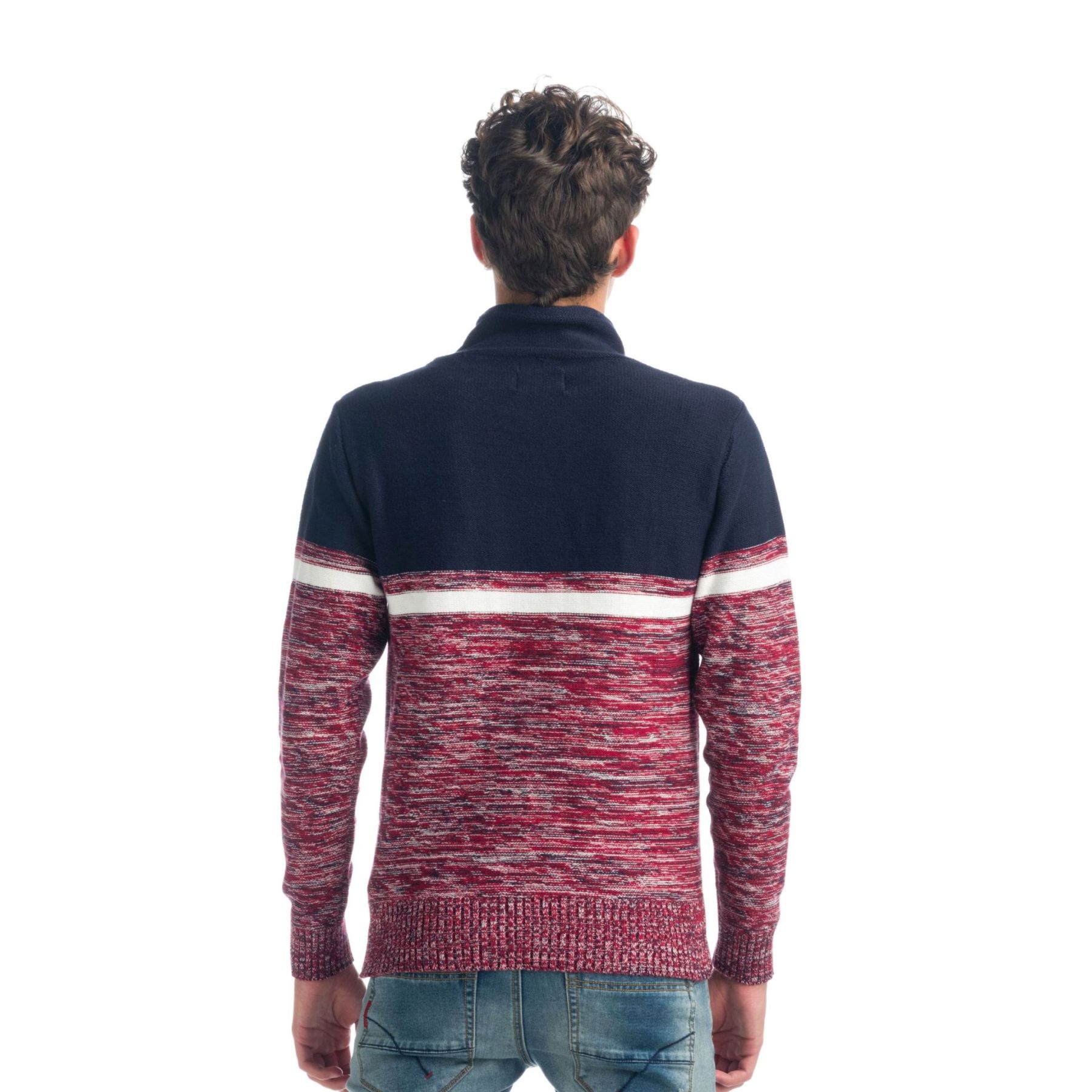 Jersey de efecto jaspeado y cuello alto 1