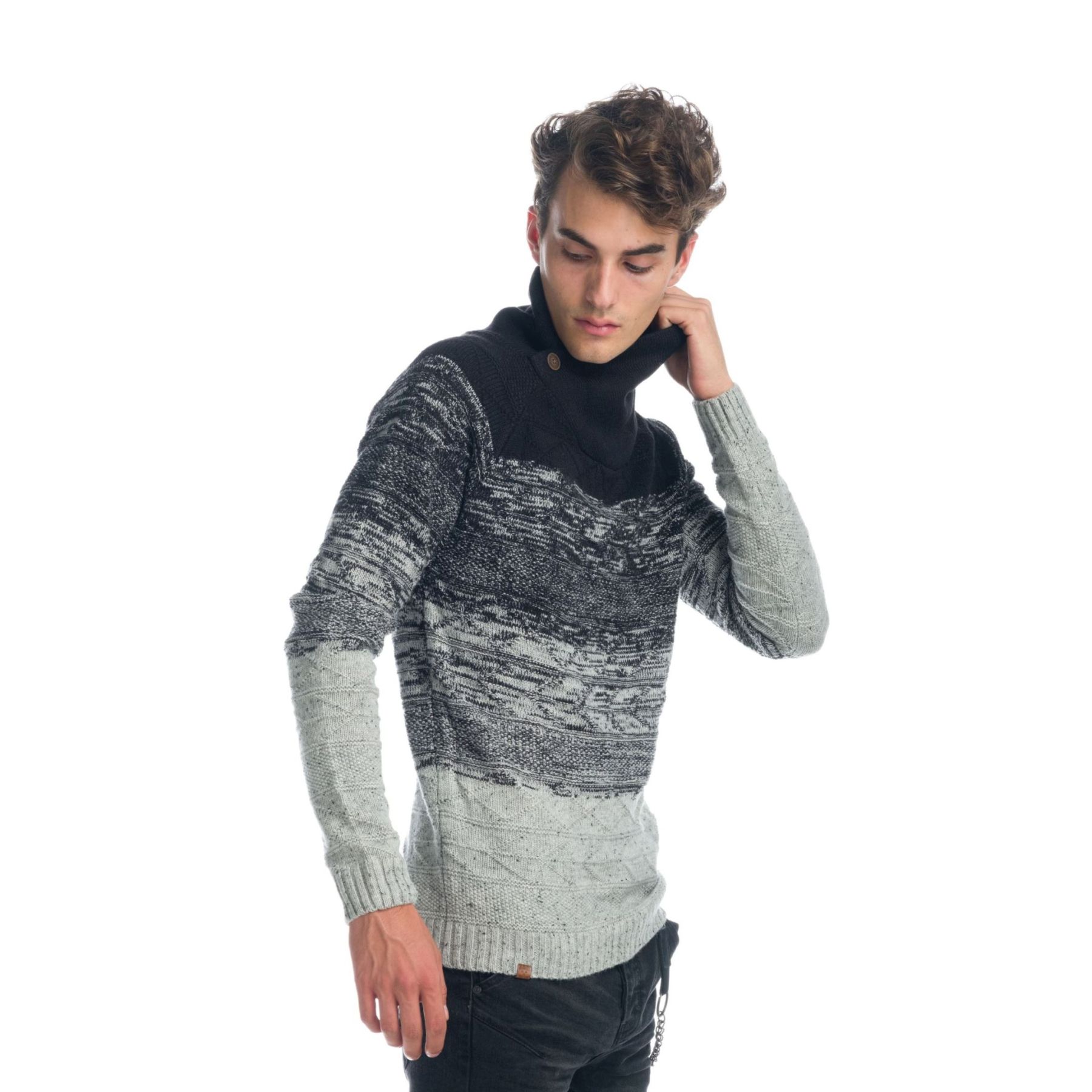 Jersey cuello alto cruzado 1