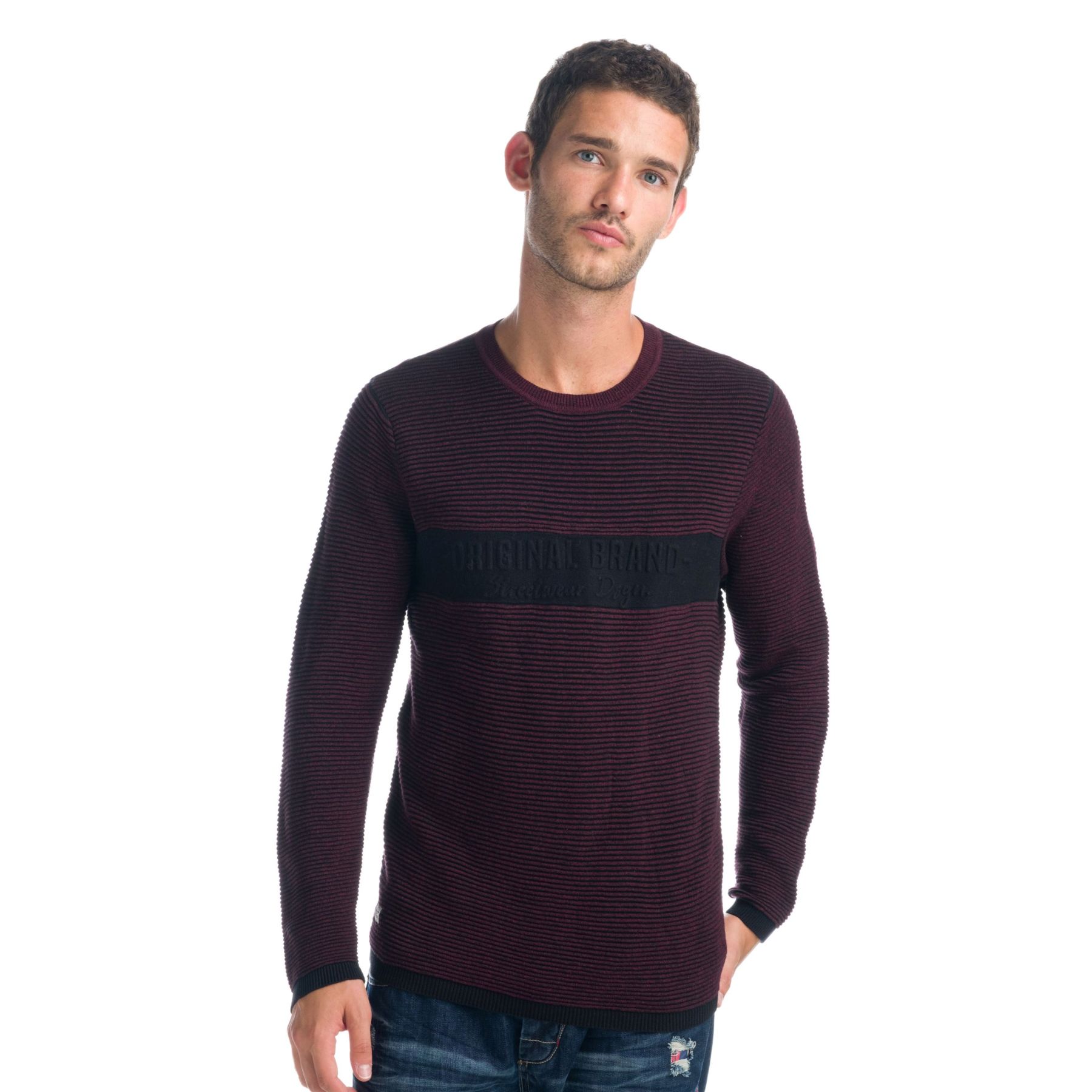 Jersey con estampado de texto en relieve