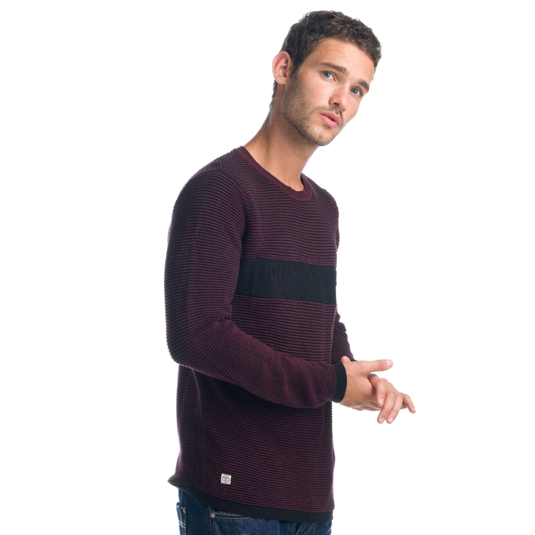 Jersey con estampado de texto en relieve 1