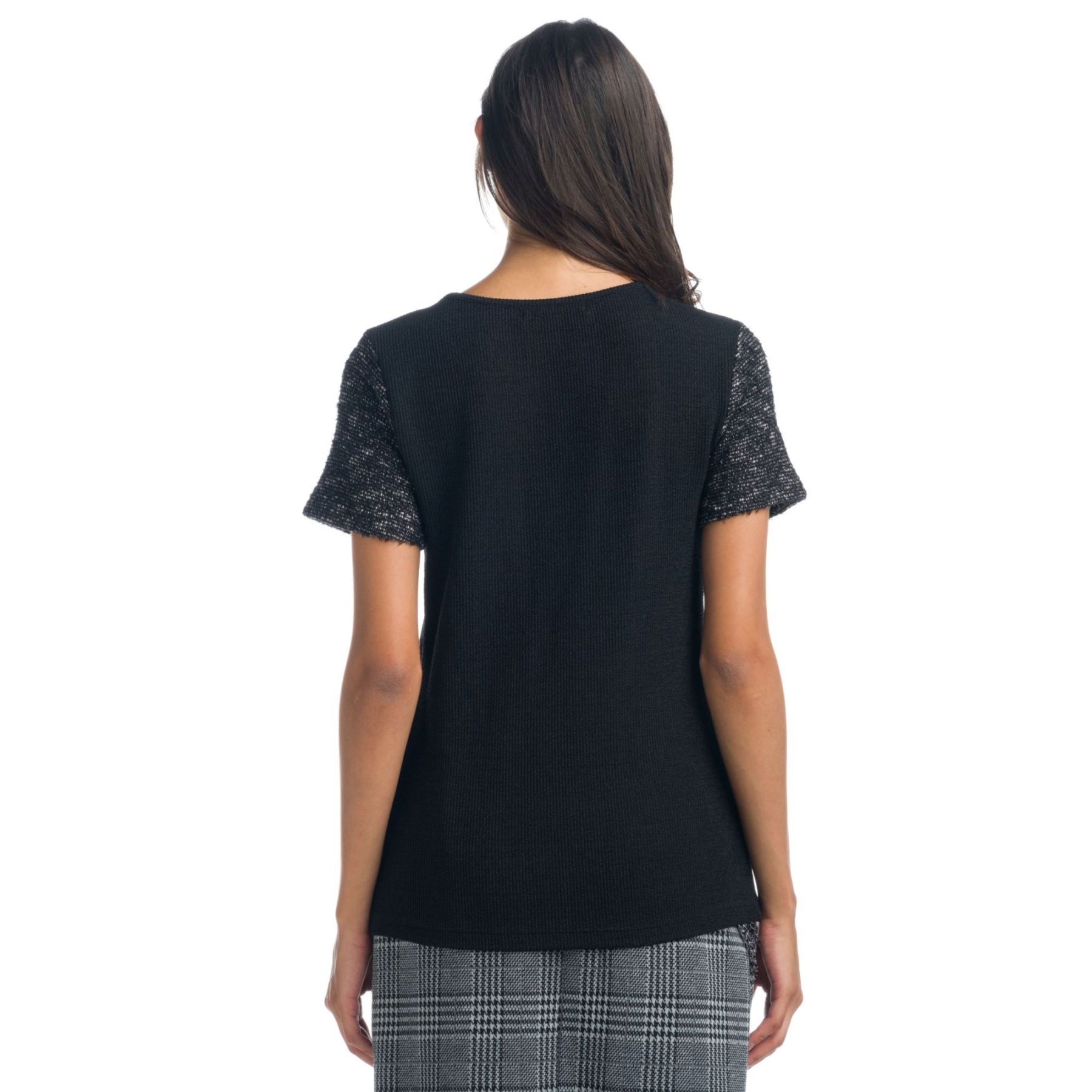 Top manga corta de contrastes 2