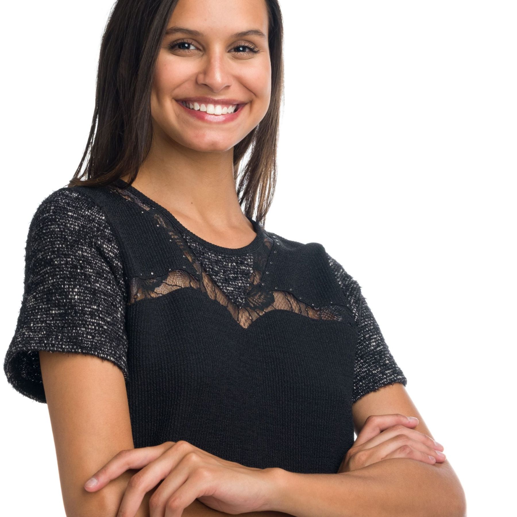 Top manga corta de contrastes 3