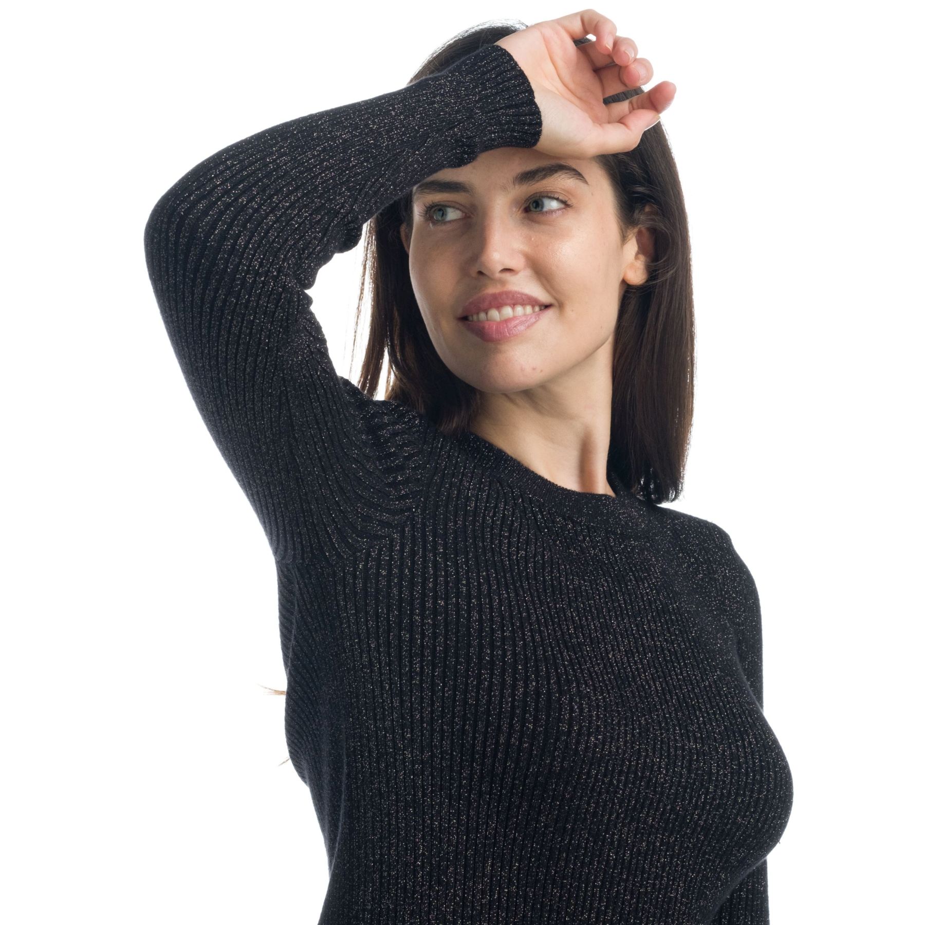 Jersey de punto con lurex dorado 3