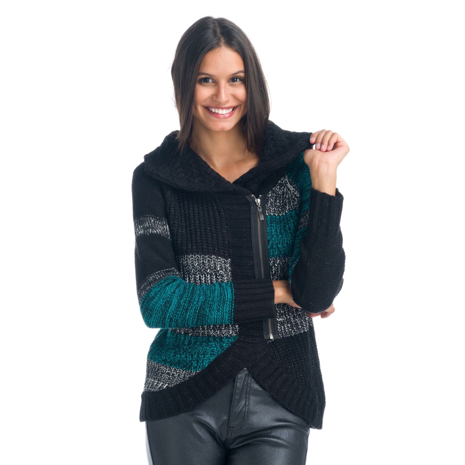 Chaqueta de punto con detalles en lurex