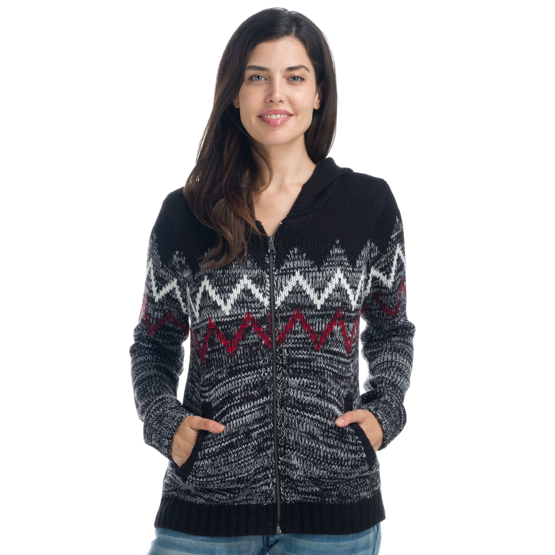 Chaqueta de estampado en zig zag