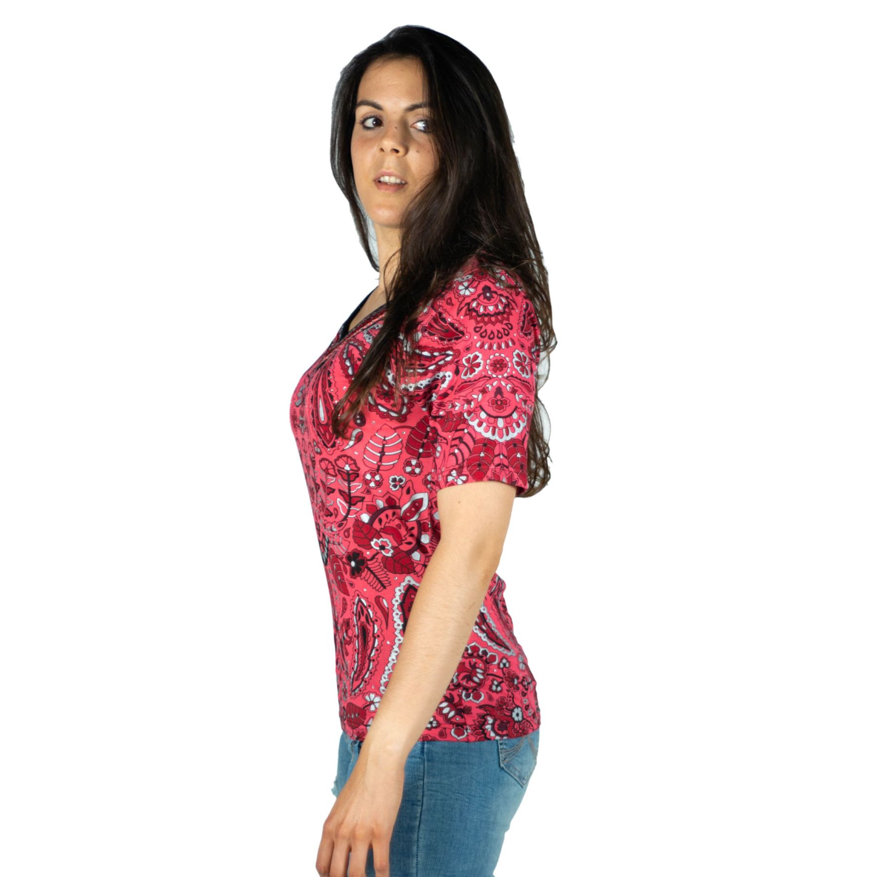Printed top with Coral foil details for Woman 1