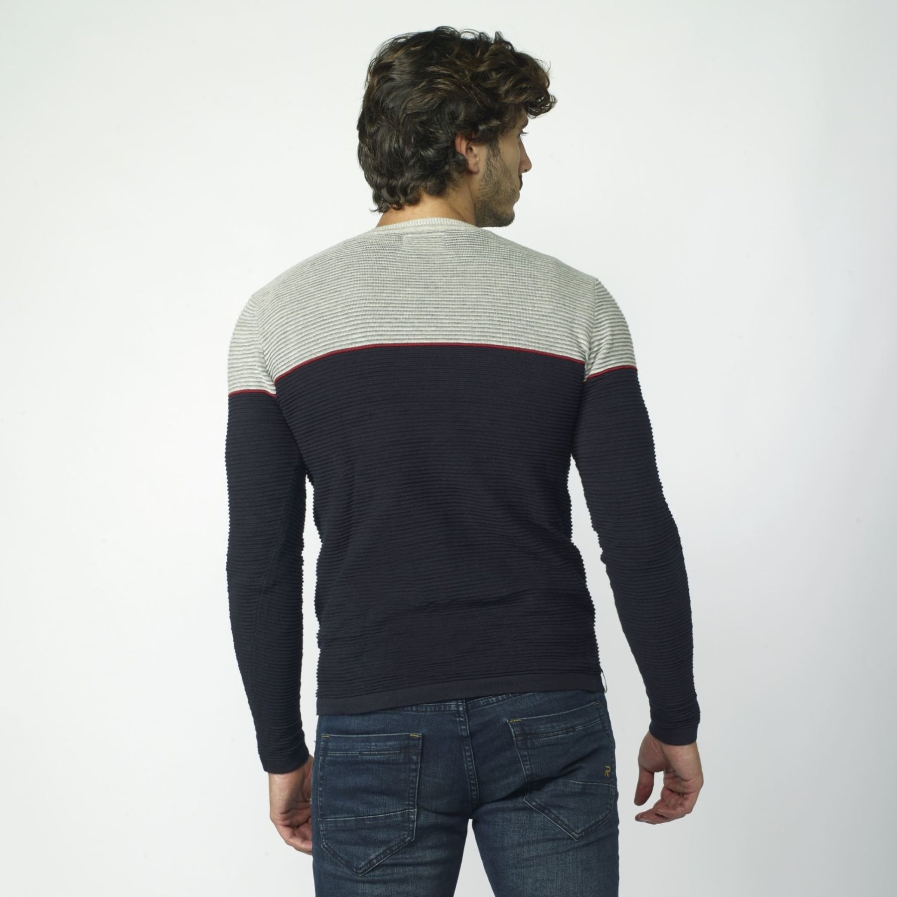 Jersey punto canutillo bicolor 1