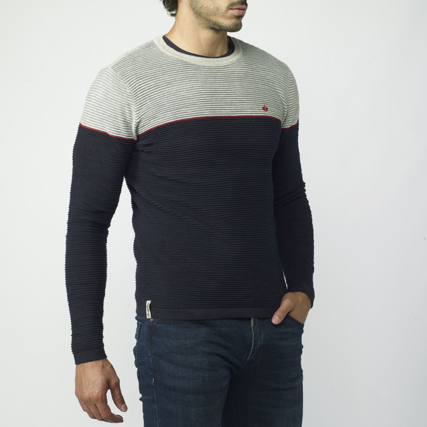 Jersey punto canutillo bicolor 2