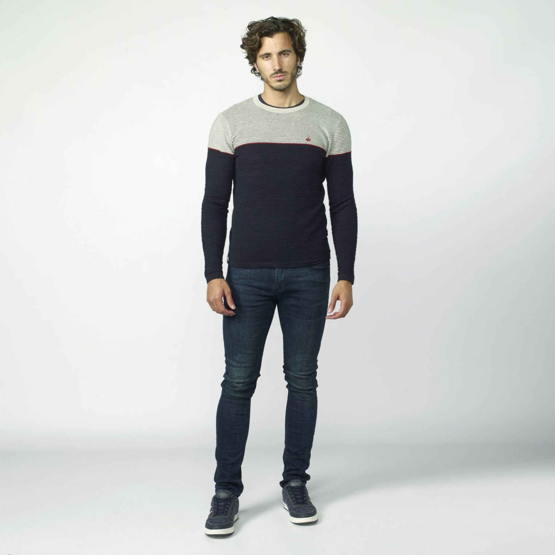 Jersey punto canutillo bicolor 3