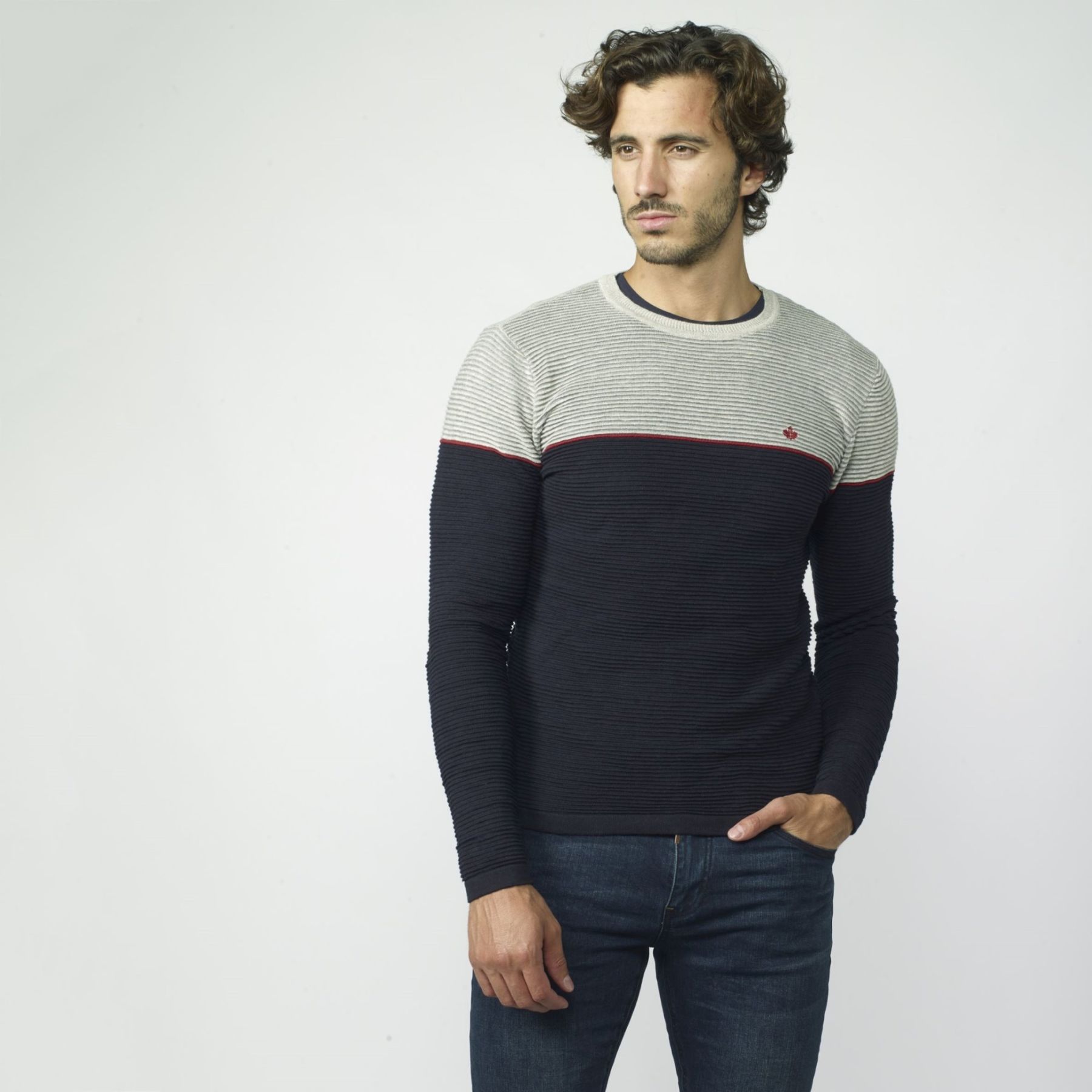 Jersey punto canutillo bicolor