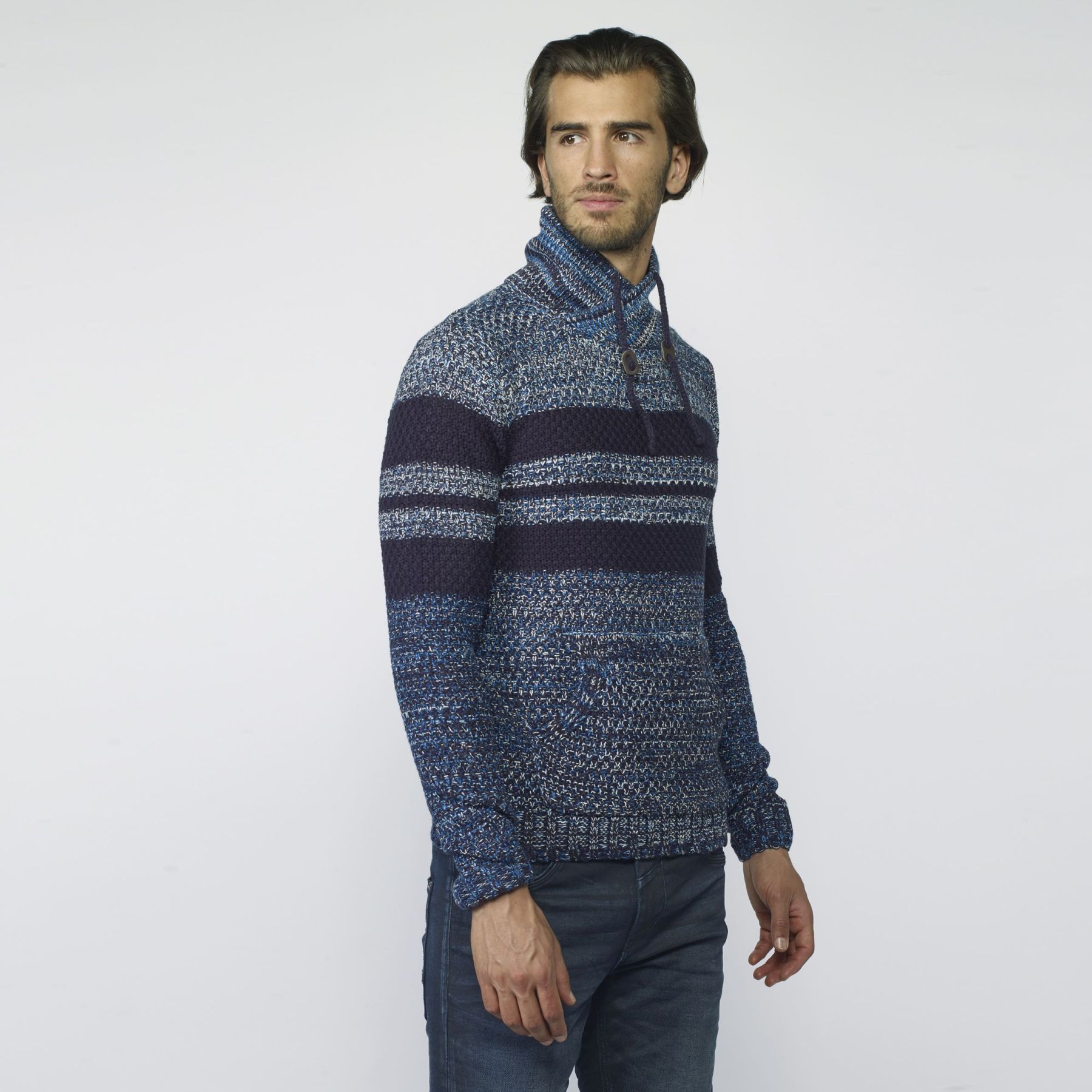 Jersey de rayas y efecto jaspeado 4