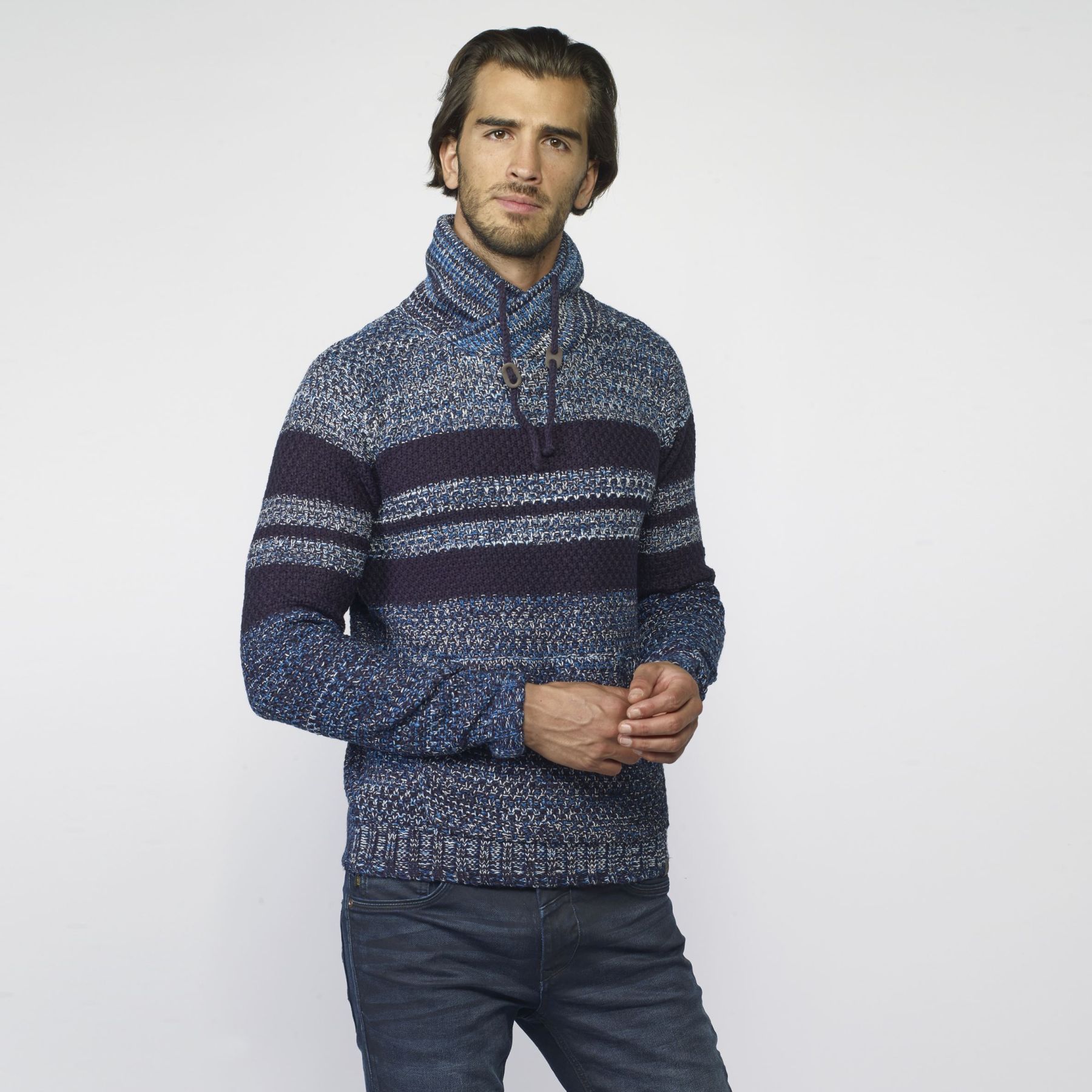 Jersey de rayas y efecto jaspeado 5