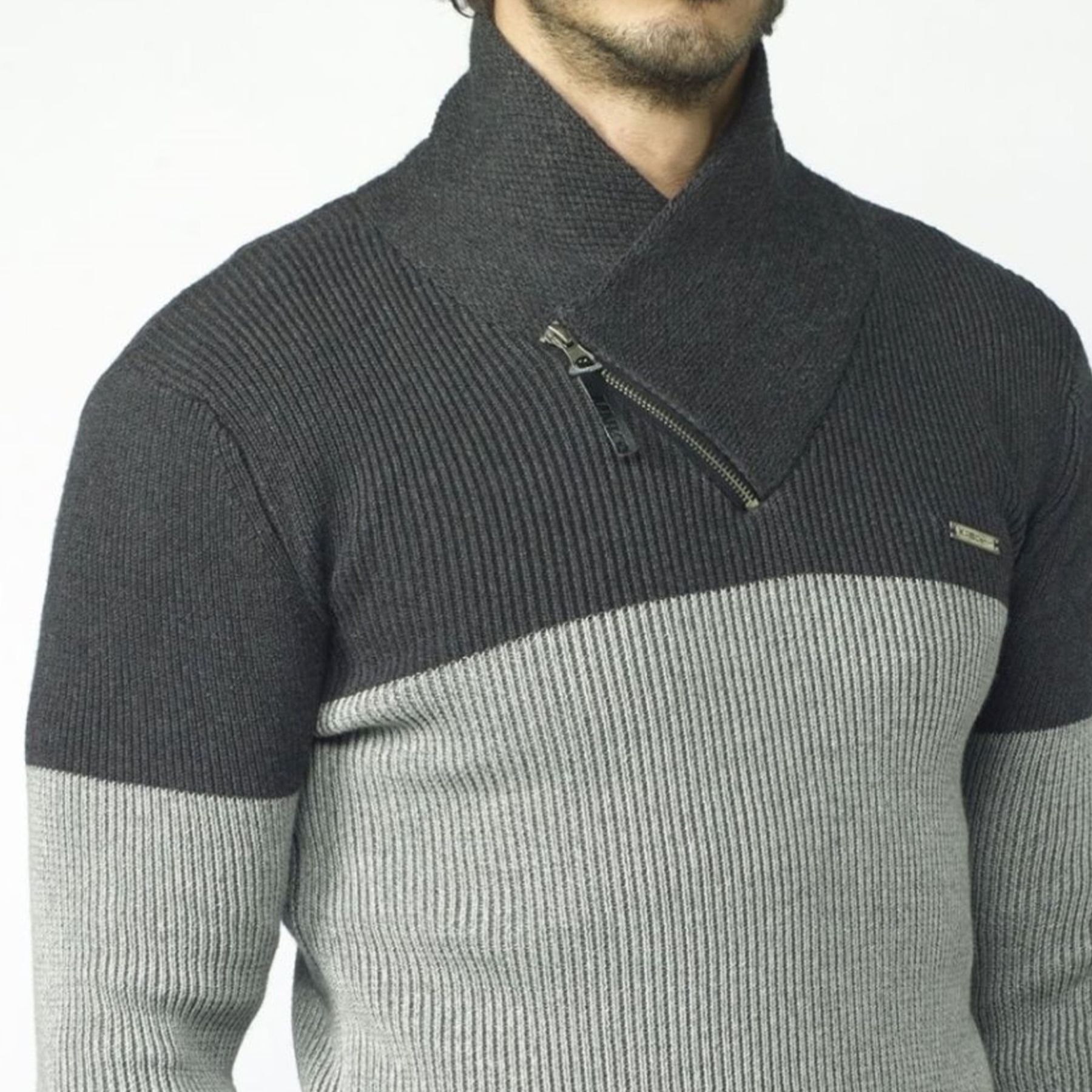 Jersey de cuello cruzado con cremallera | Look diario 4