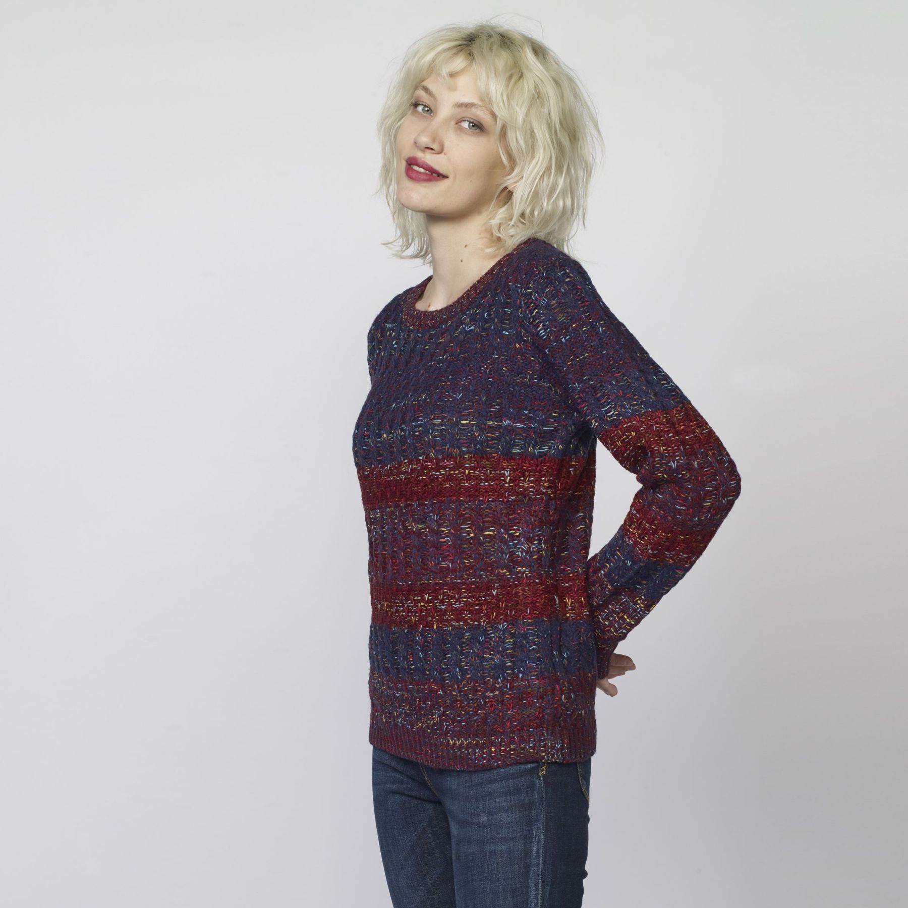 Pull À rayures multicolore 1