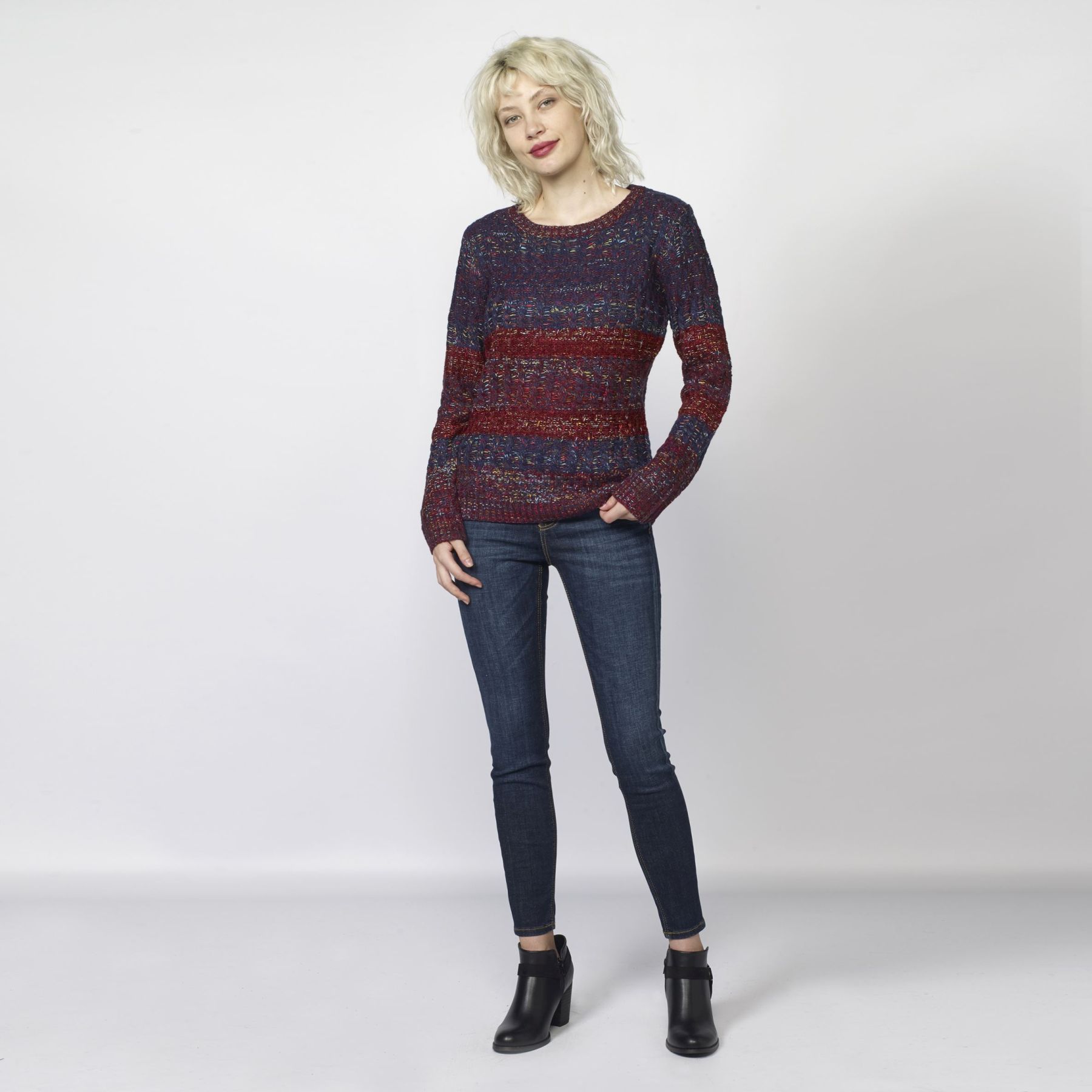 Pull À rayures multicolore