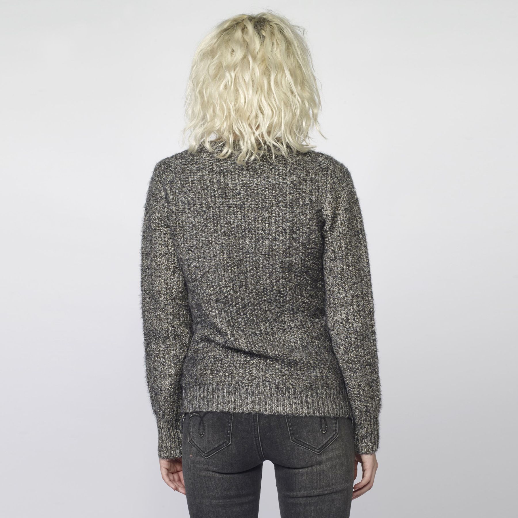 Jersey con detalles en lurex dorado 2