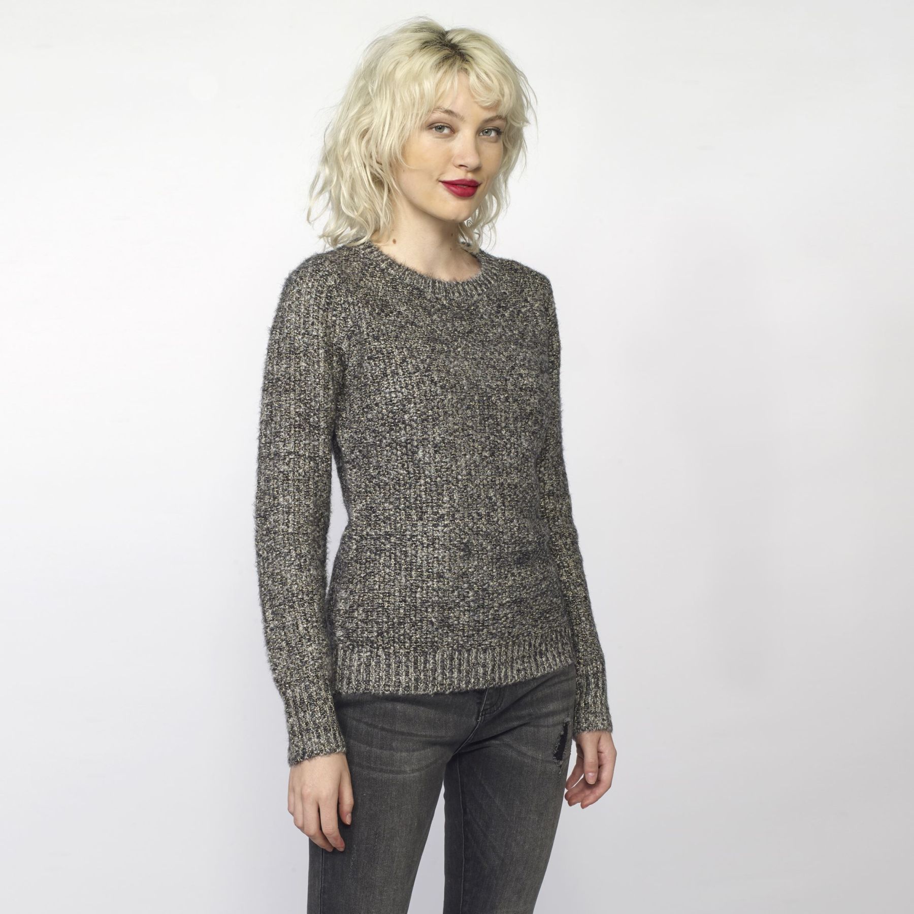 Jersey con detalles en lurex dorado 5