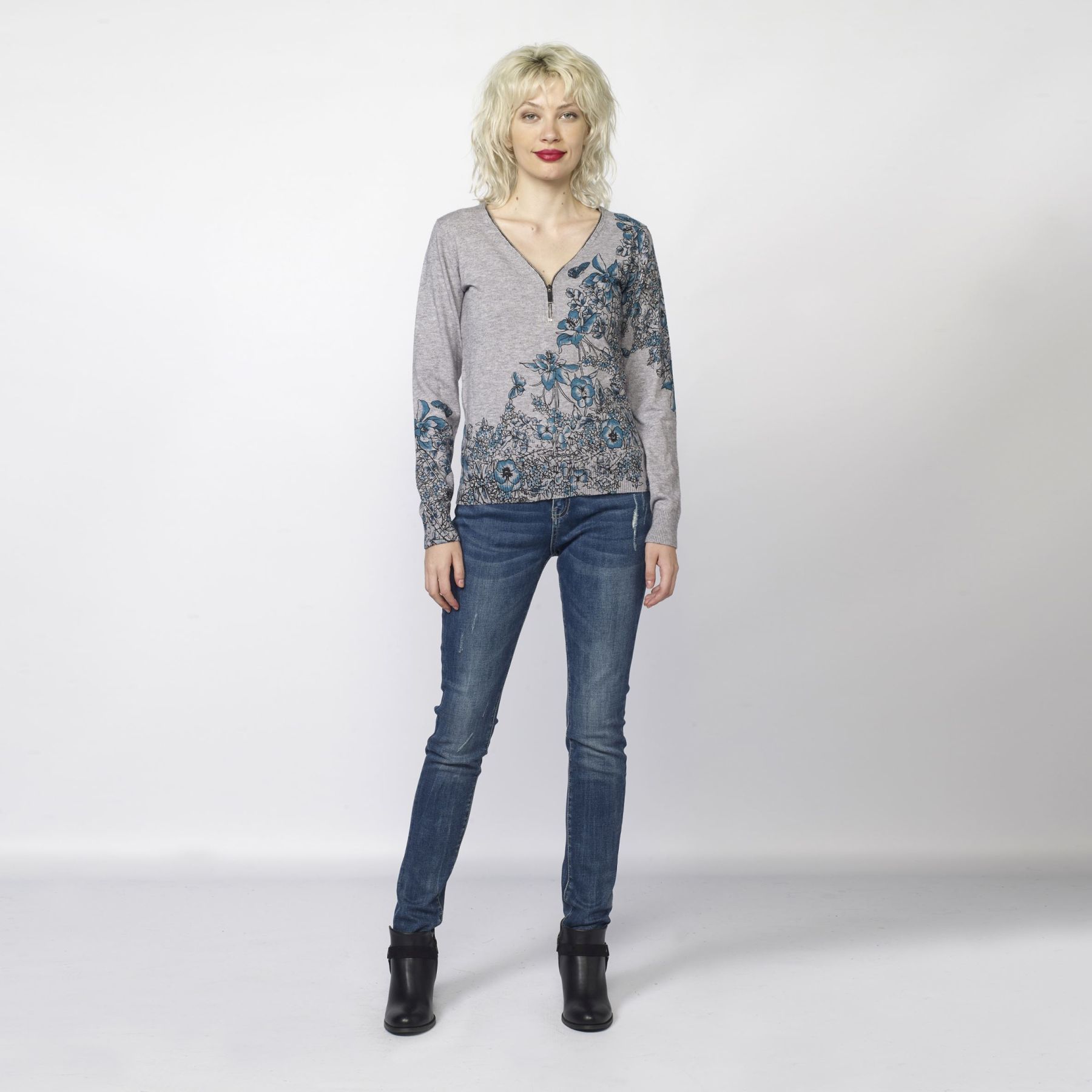 Jersey estampado floral