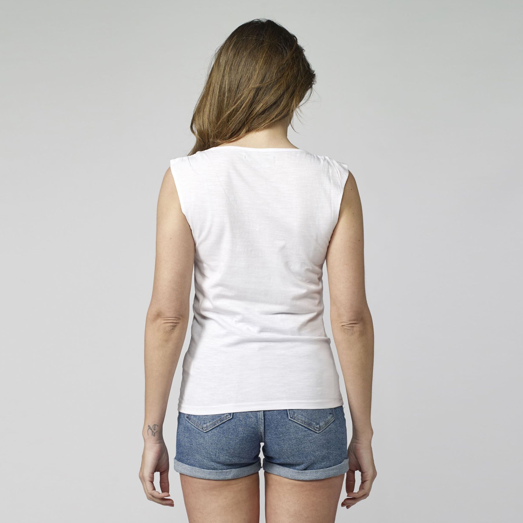 Top sin mangas estampado étnico color Blanco para Mujer 6