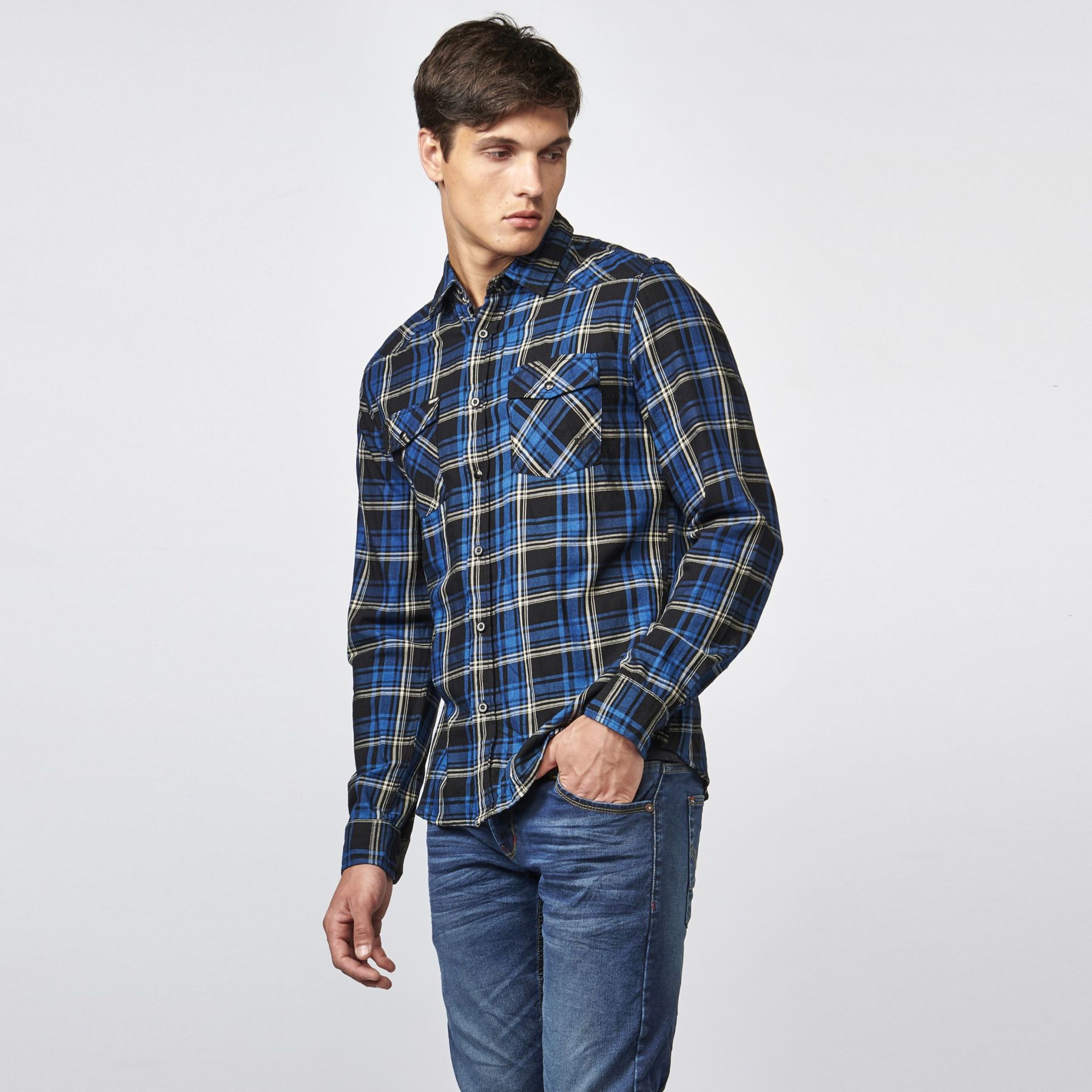 Camisa manga larga denim 1