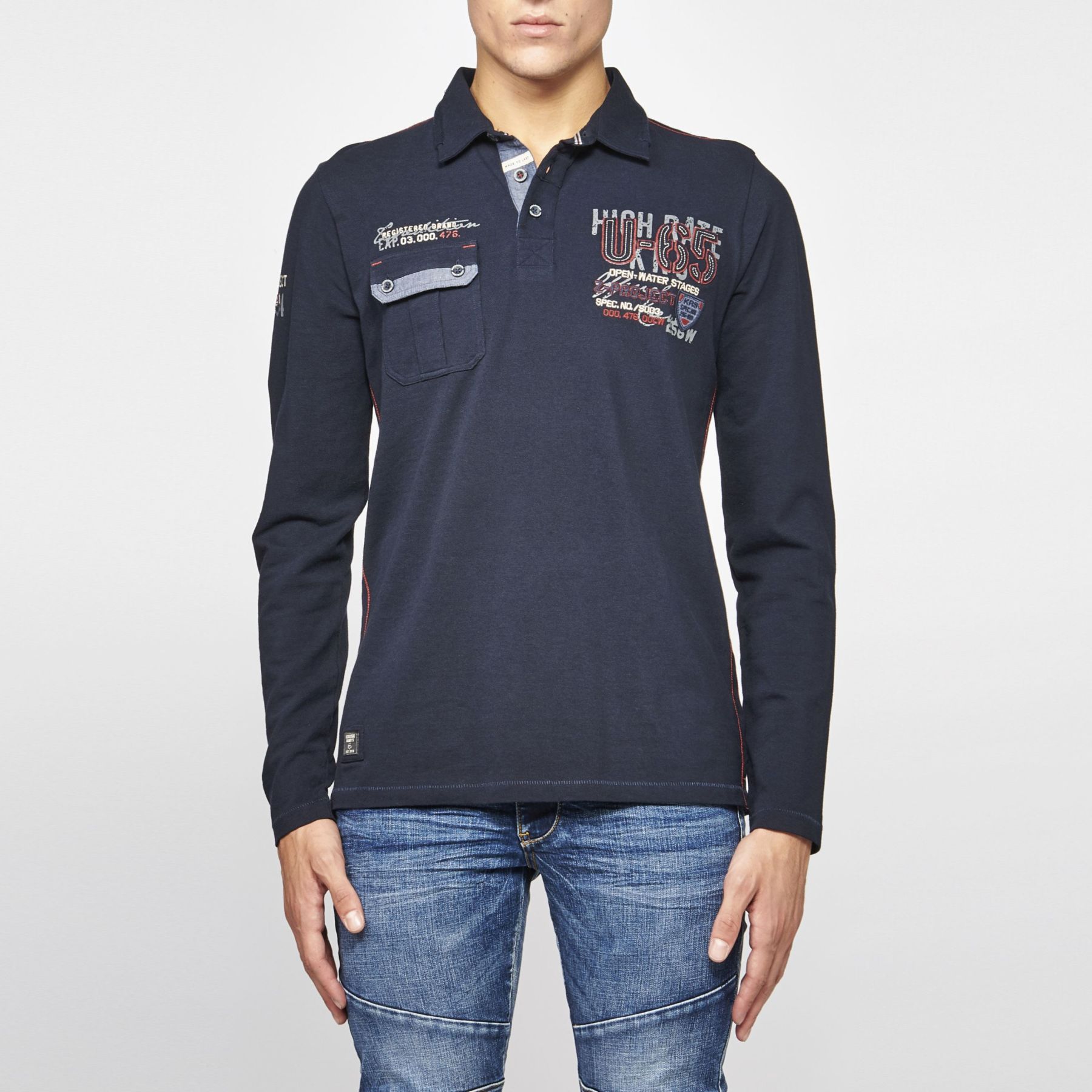 Polo manga larga piqué 2