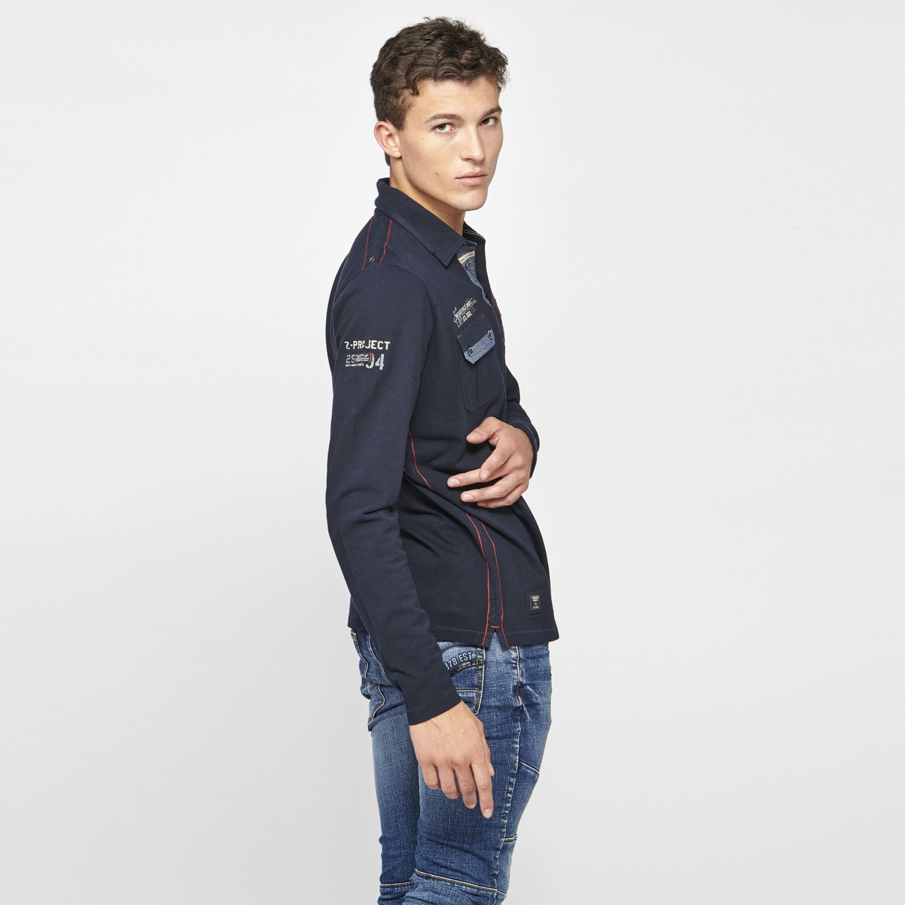 Polo manga larga piqué 4