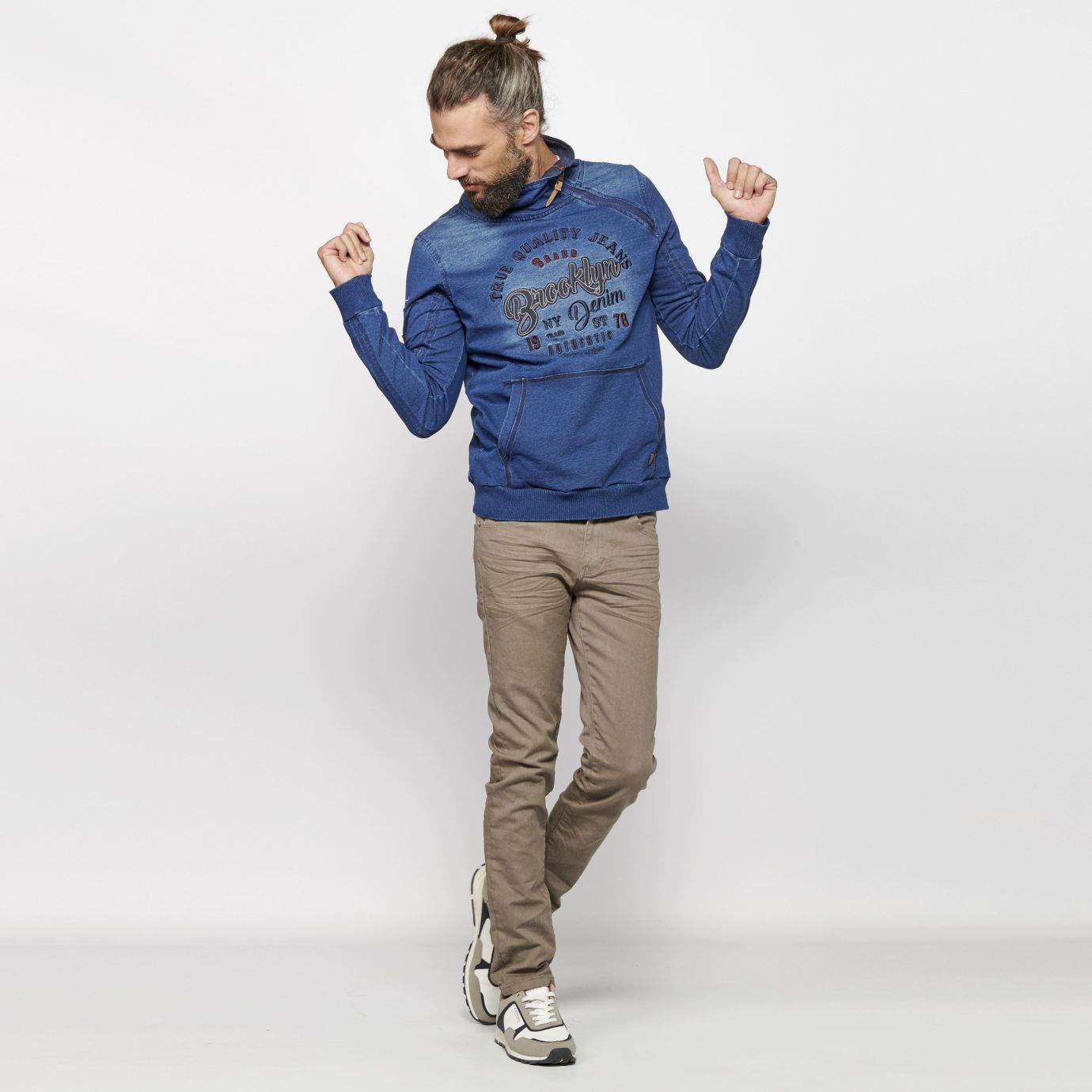 Sudadera efecto denim