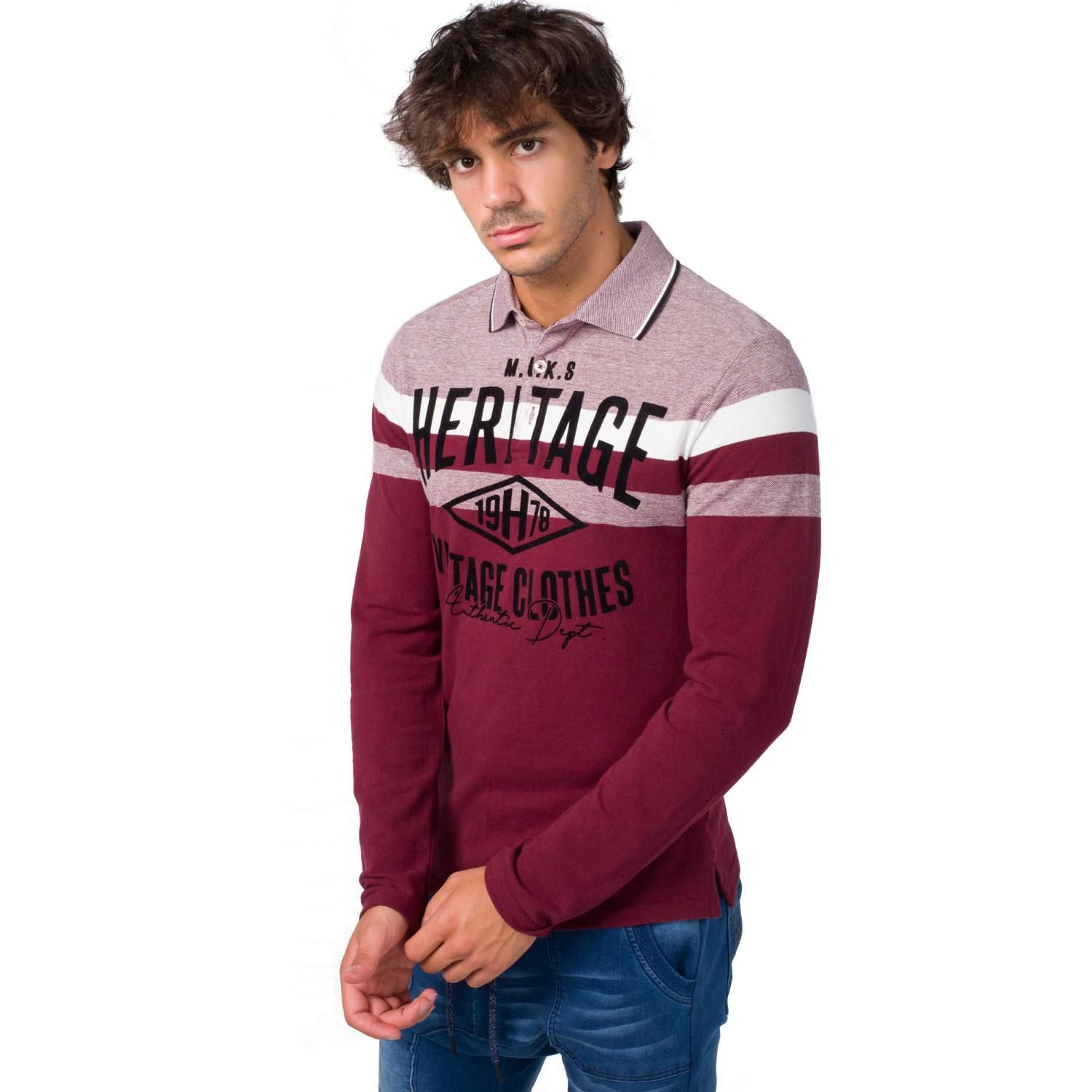 Polo rayas piquÉ estampado heritage 2