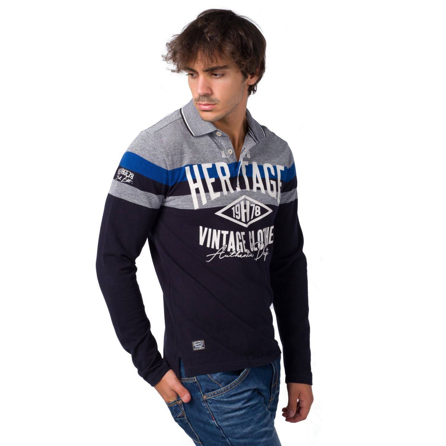 Polo rayas piquÉ estampado heritage 3