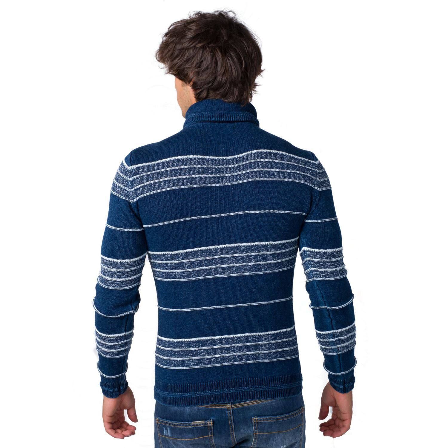 Jersey tricot rayas cuello smoking 1