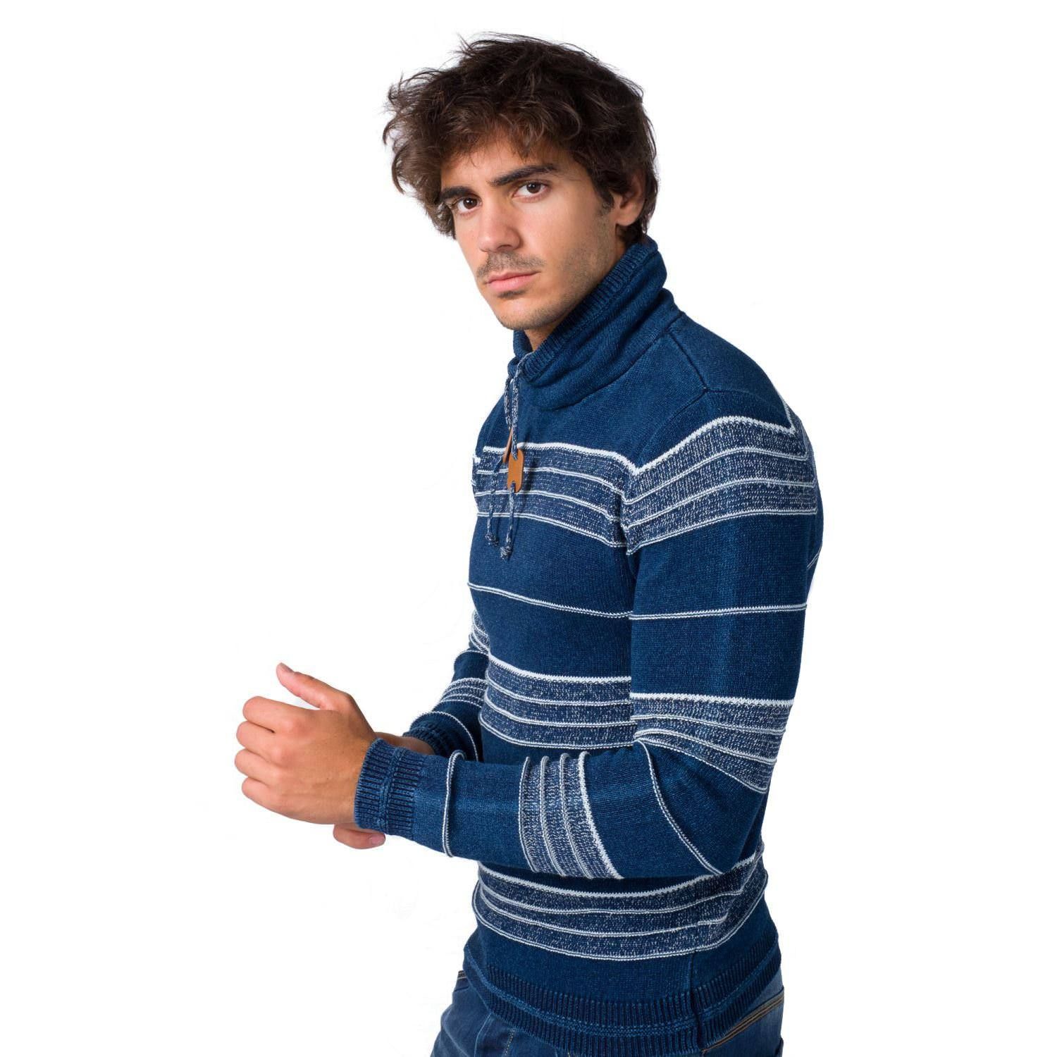 Jersey tricot rayas cuello smoking 2