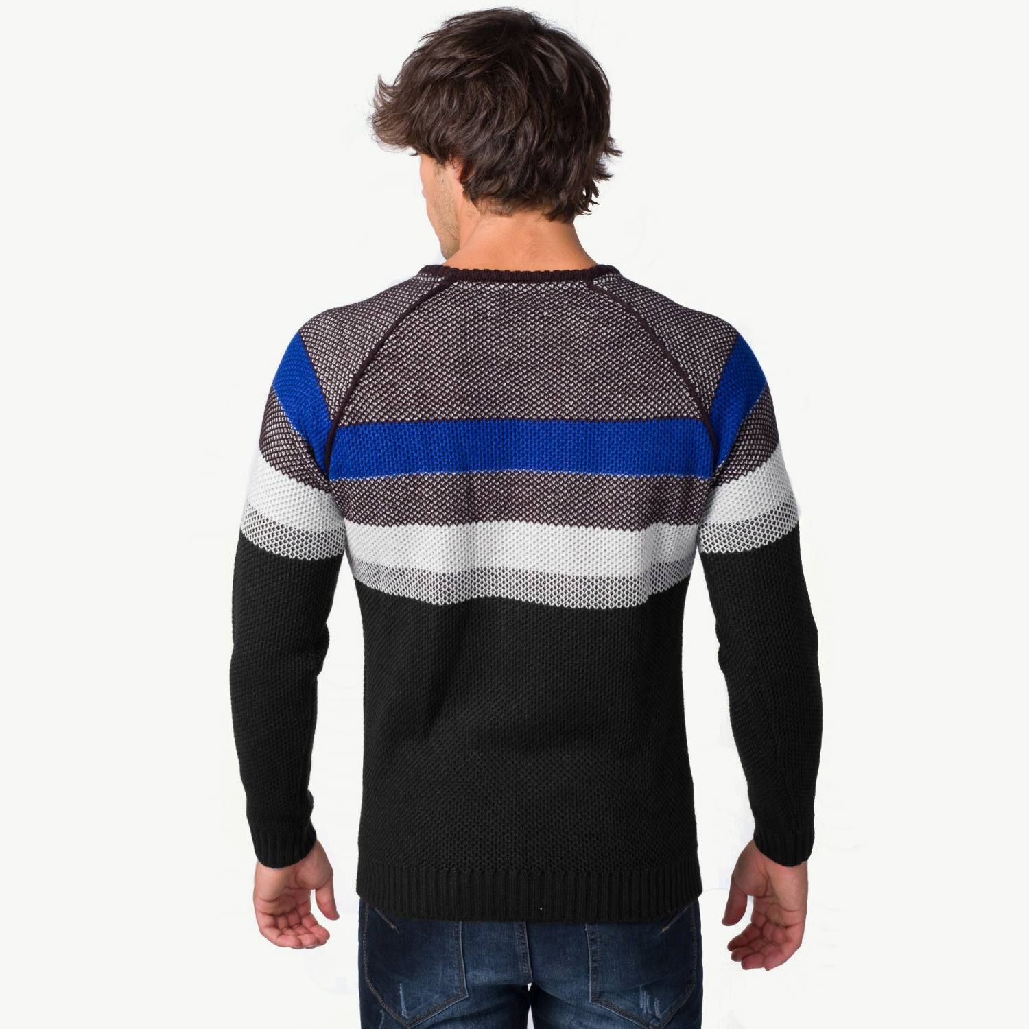 Jersey tricot rayas cuello redondo 1