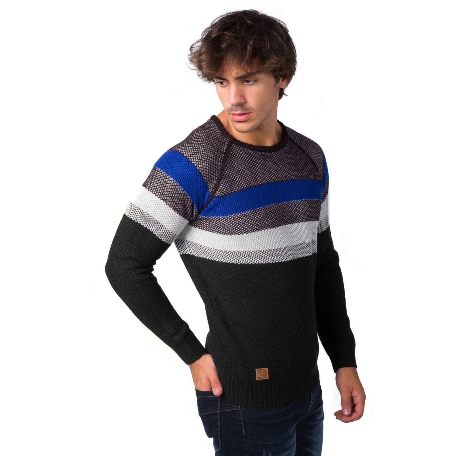 Jersey tricot rayas cuello redondo 3