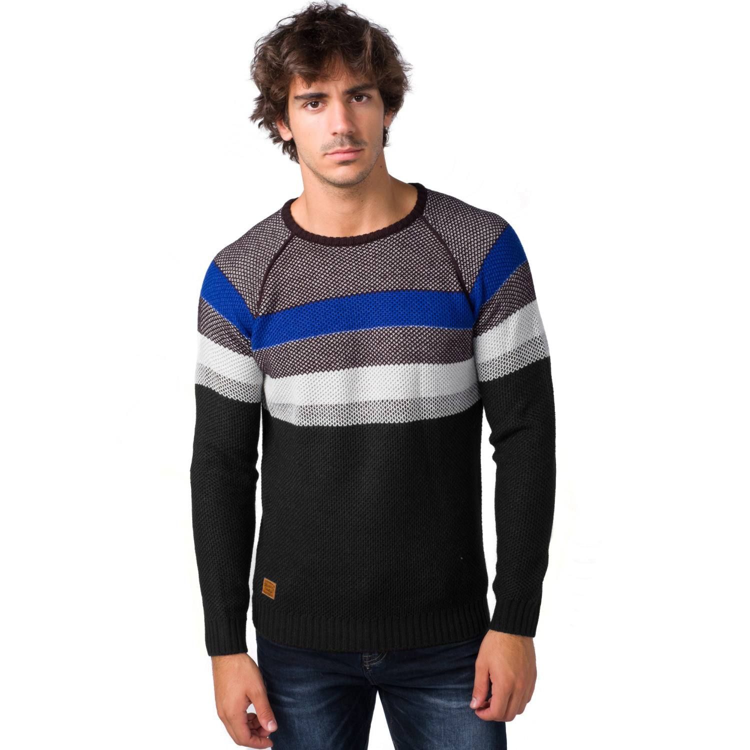 Jersey tricot rayas cuello redondo