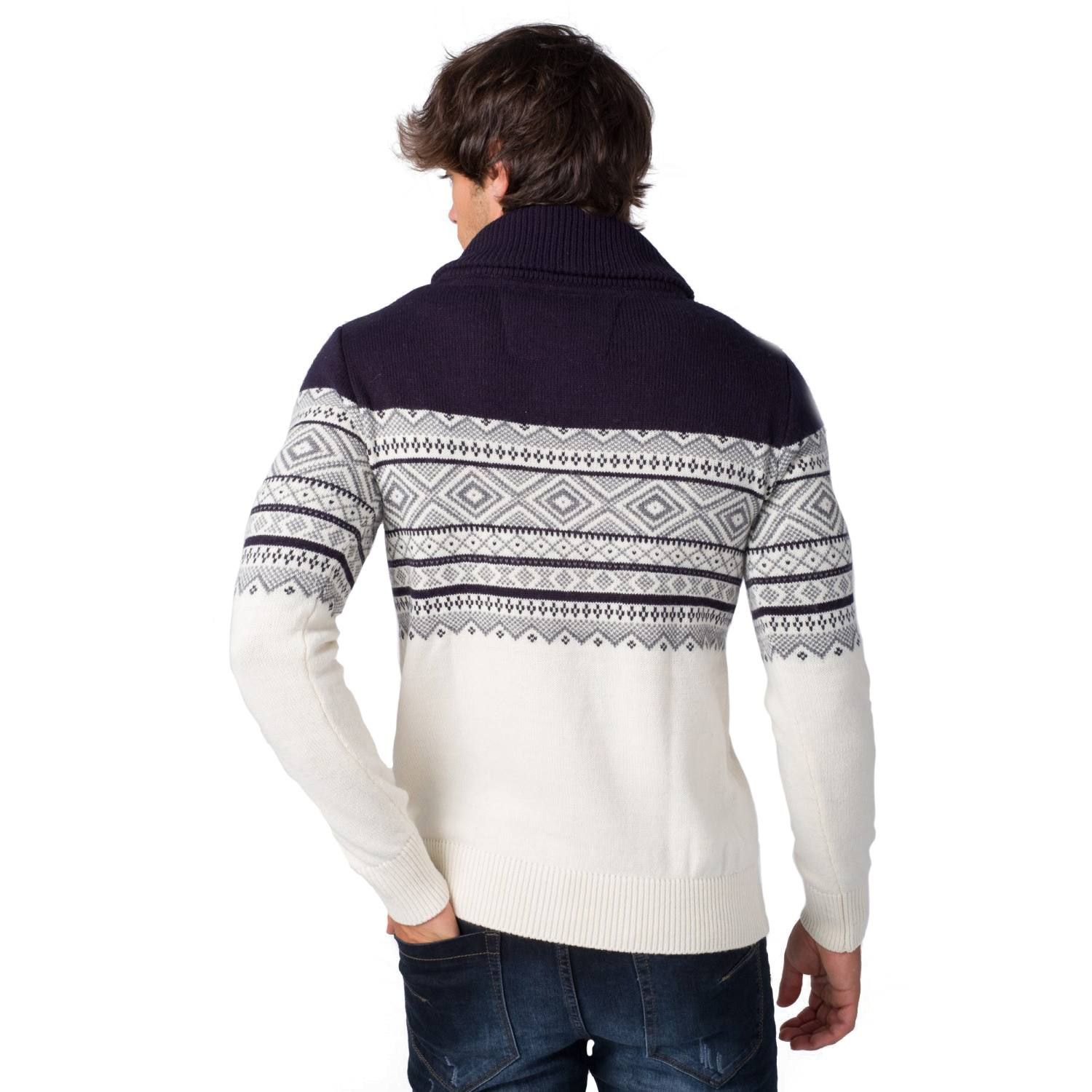 Jersey tricot jacquard cuello smoking 1