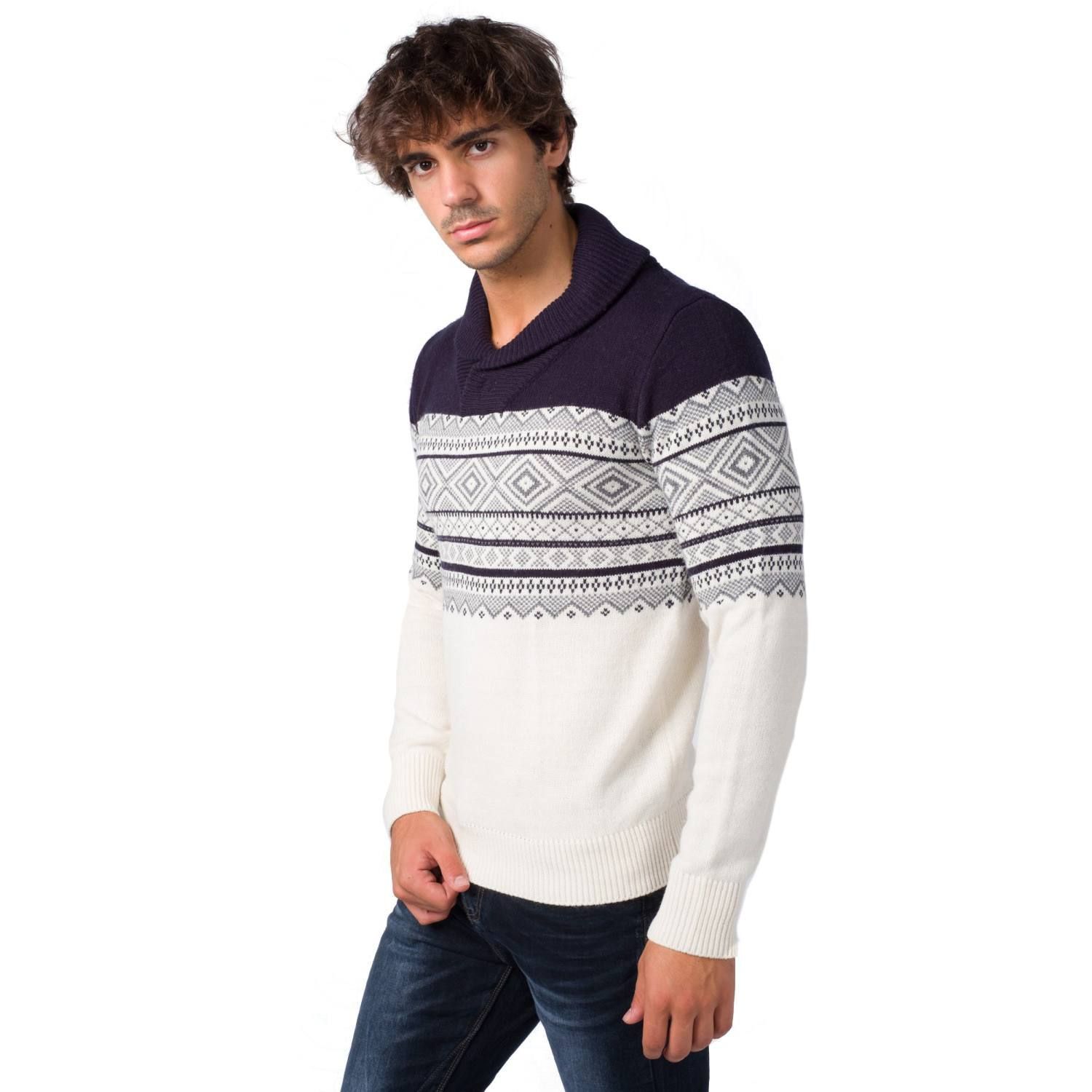 Jersey tricot jacquard cuello smoking 2