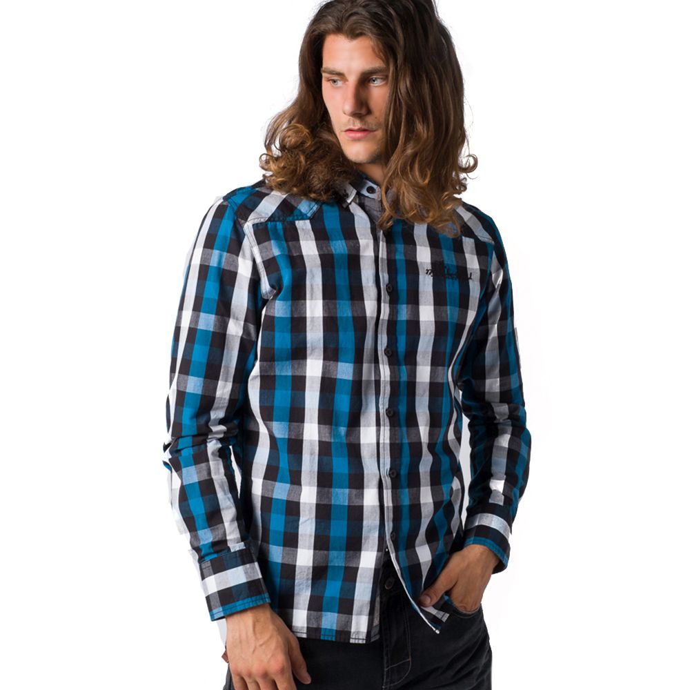 Plaid washed shirt 1