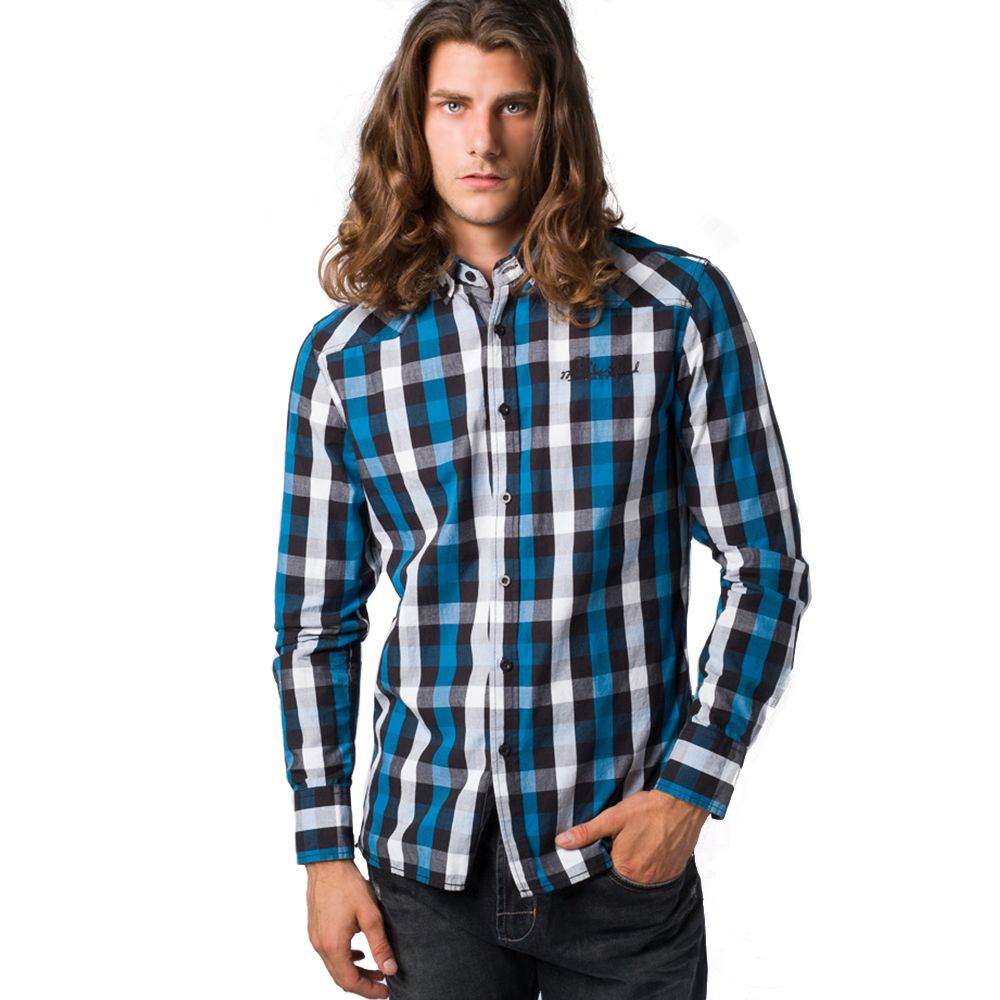 Camisa cuadros lavada