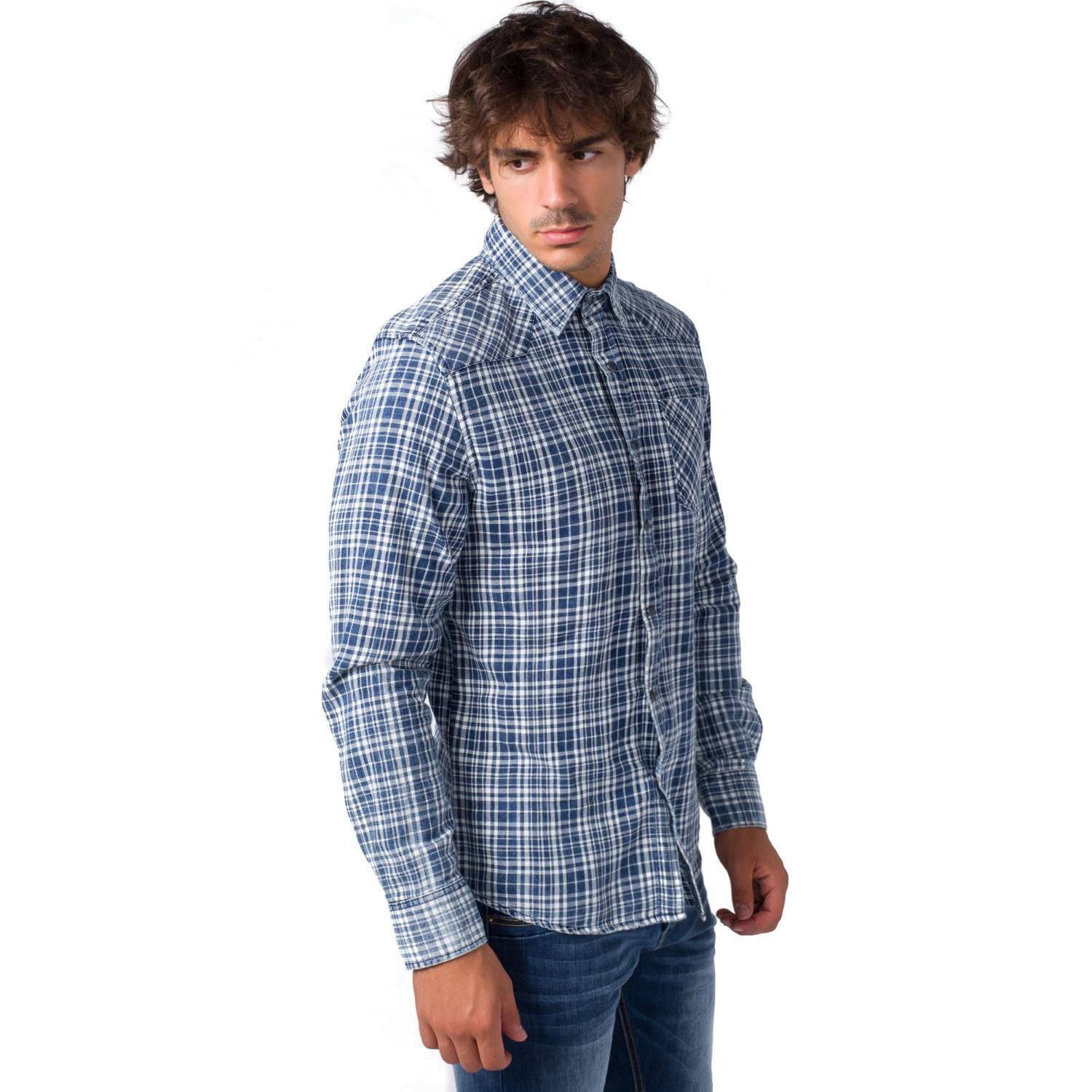 Camisa cuadros efecto desgastado 3