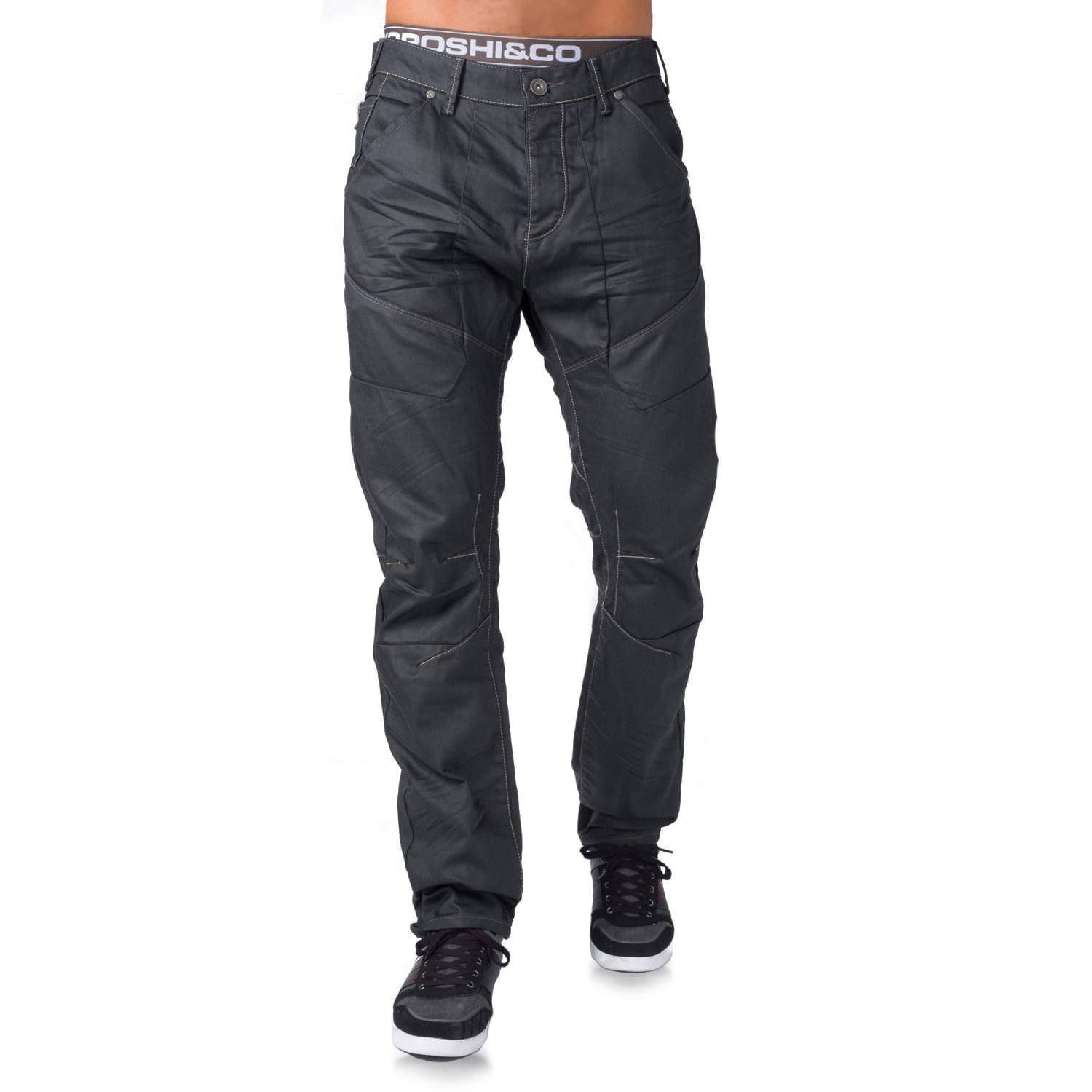 Pant denim loose fit encerado