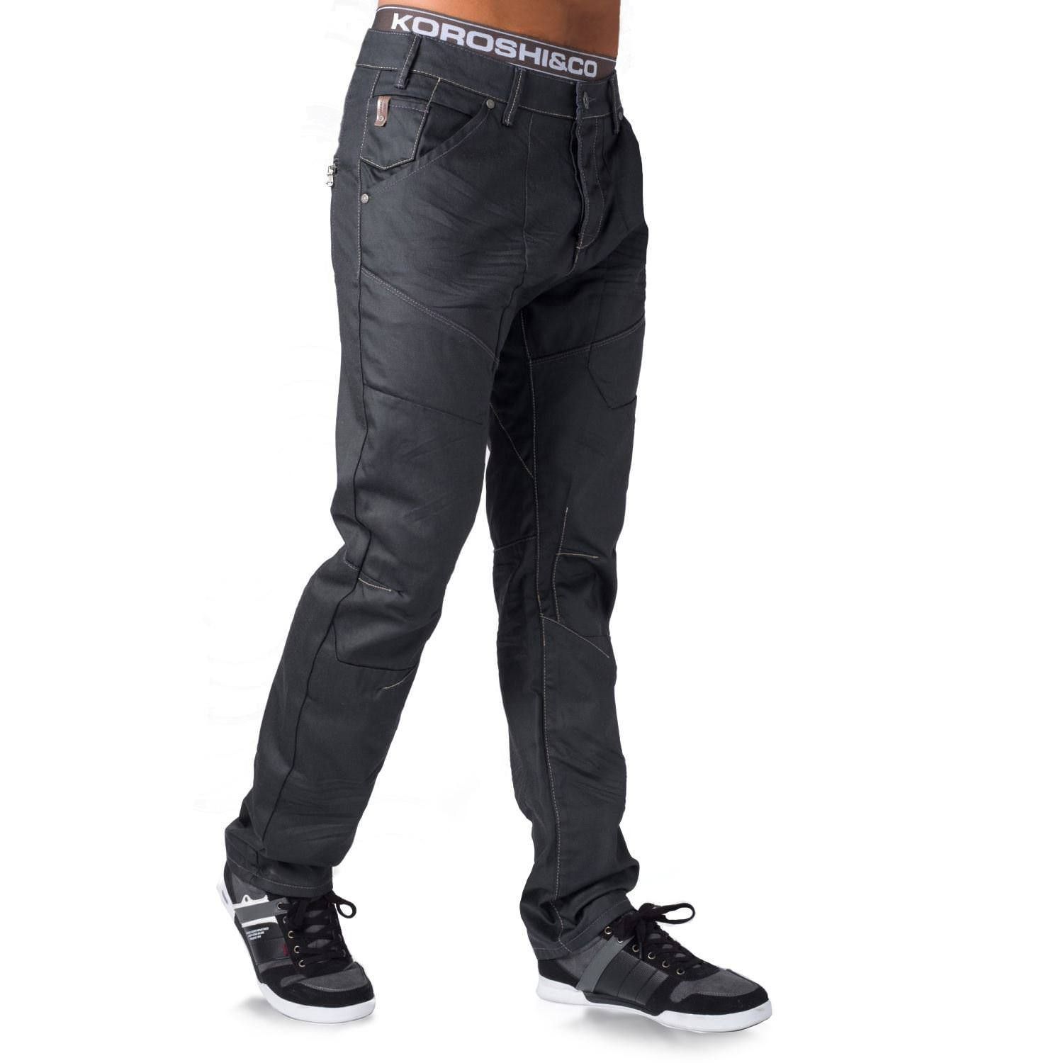 Pant denim loose fit encerado 3